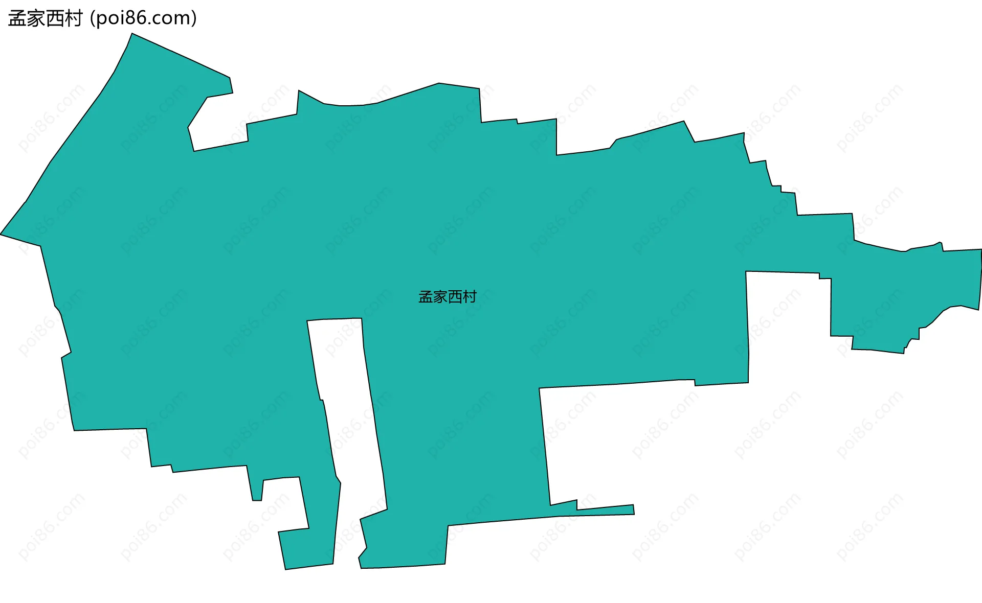 孟家西村边界地图