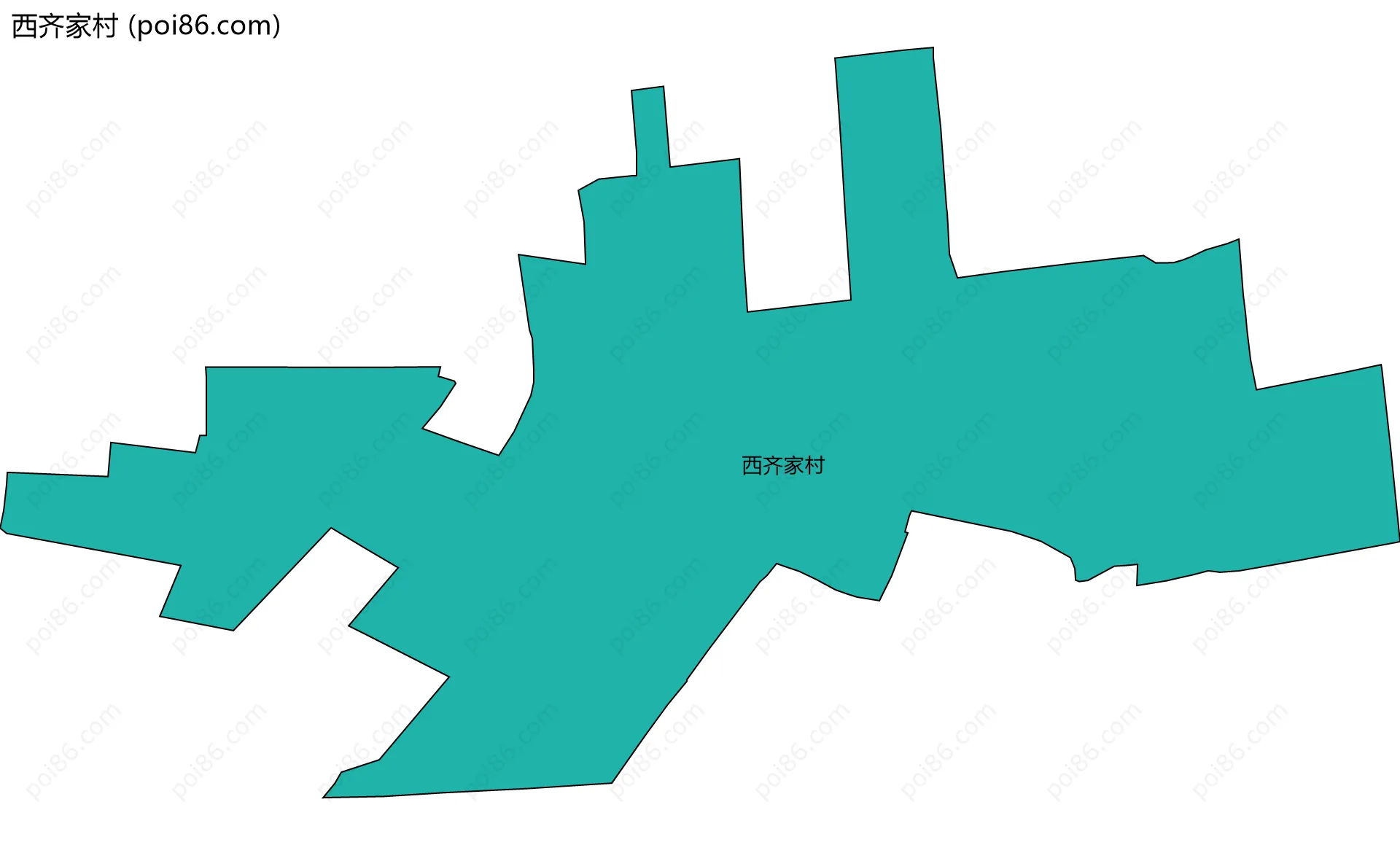 西齐家村边界地图
