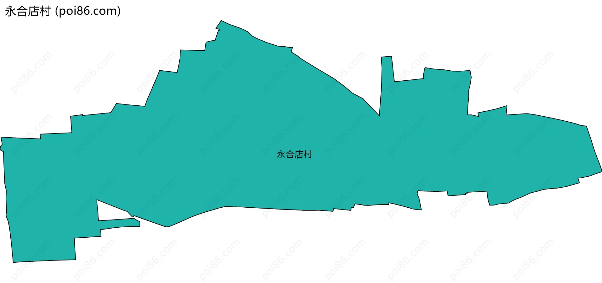 永合店村边界地图