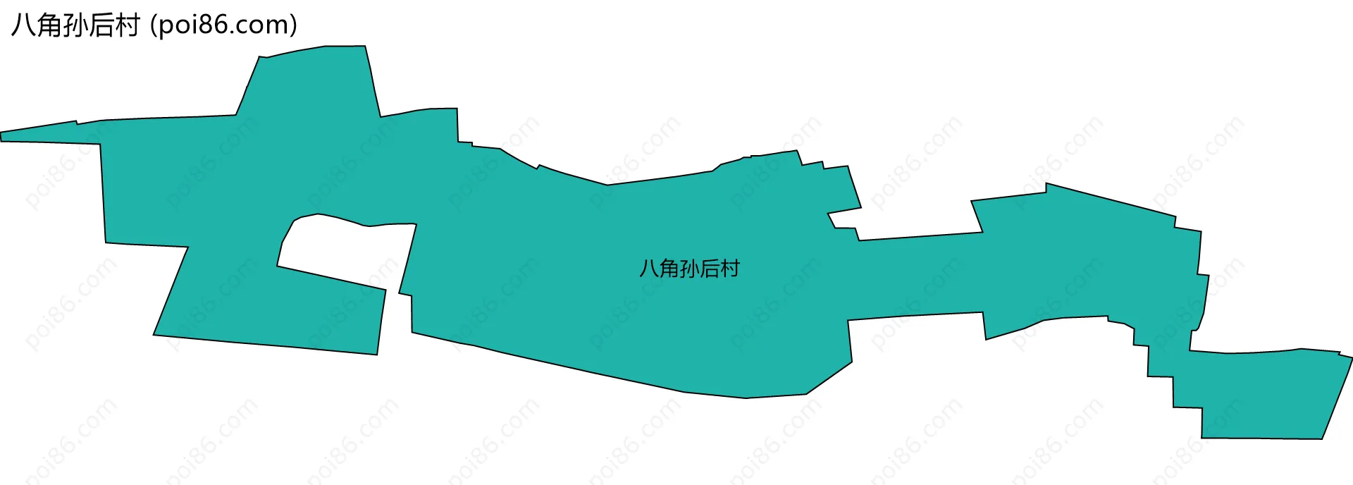 八角孙后村边界地图
