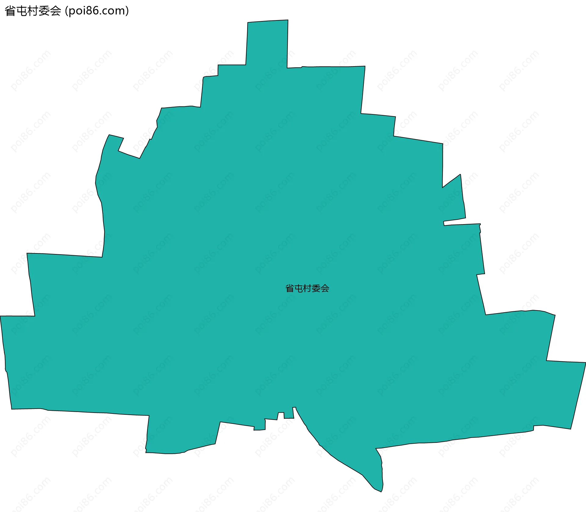 省屯村委会边界地图