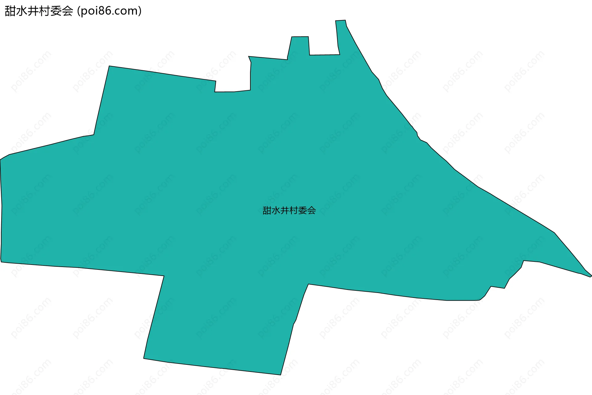 甜水井村委会边界地图