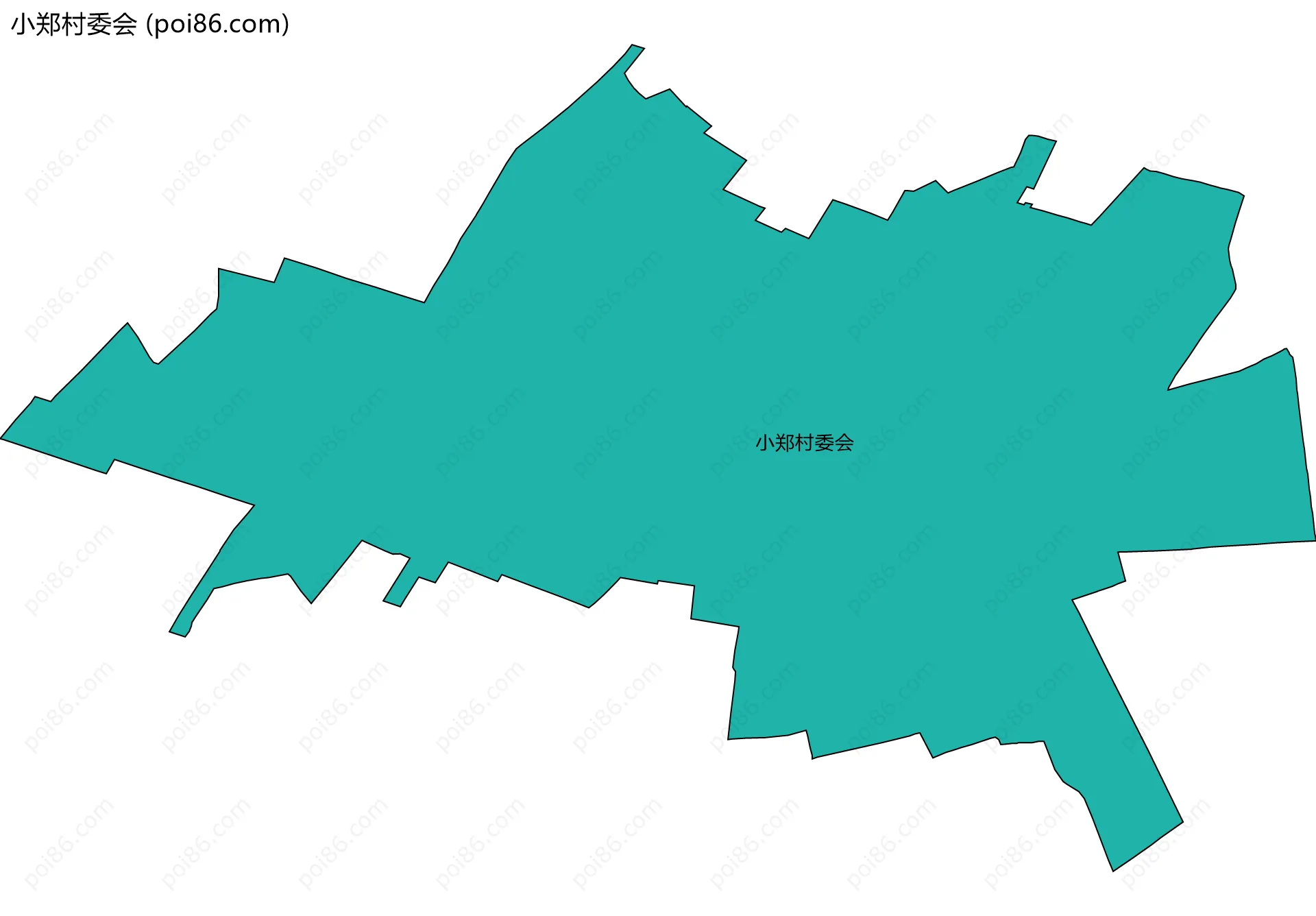 小郑村委会边界地图