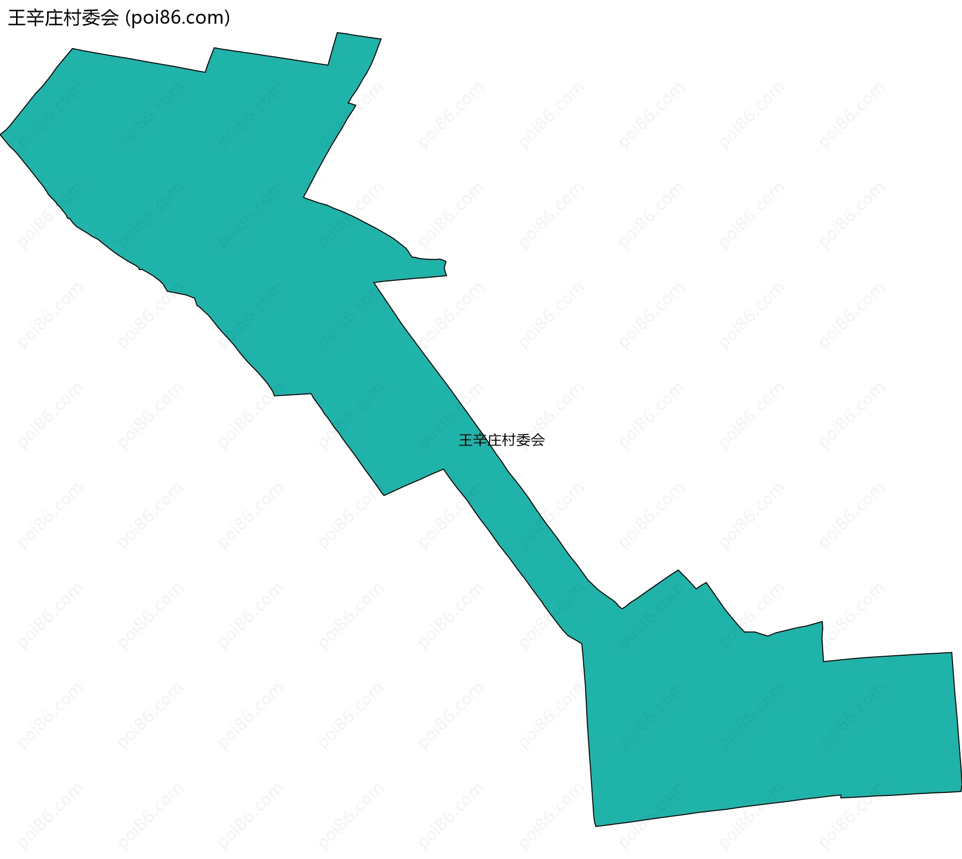 王辛庄村委会边界地图
