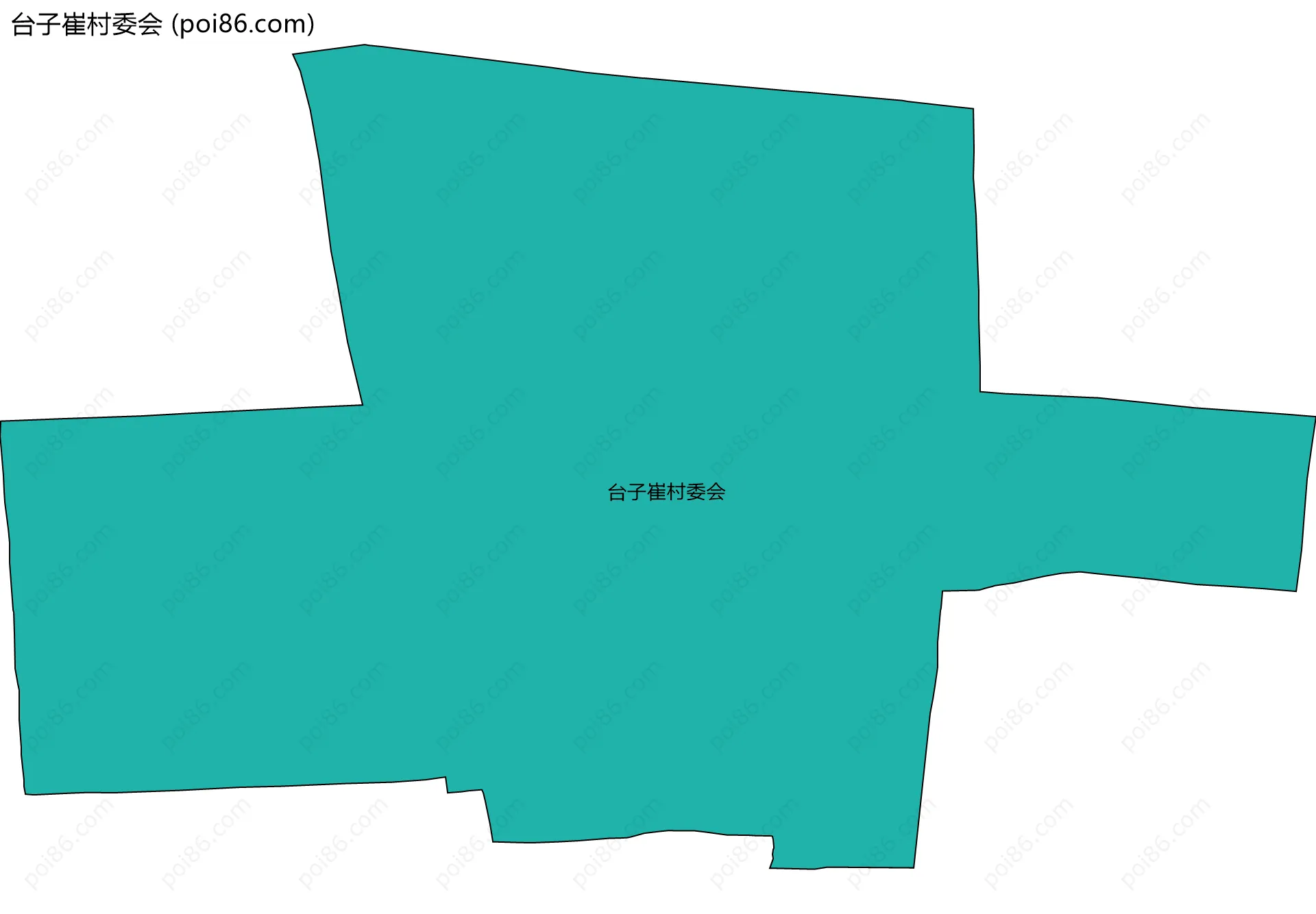 台子崔村委会边界地图