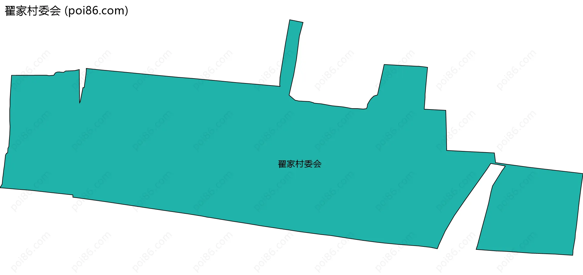 翟家村委会边界地图