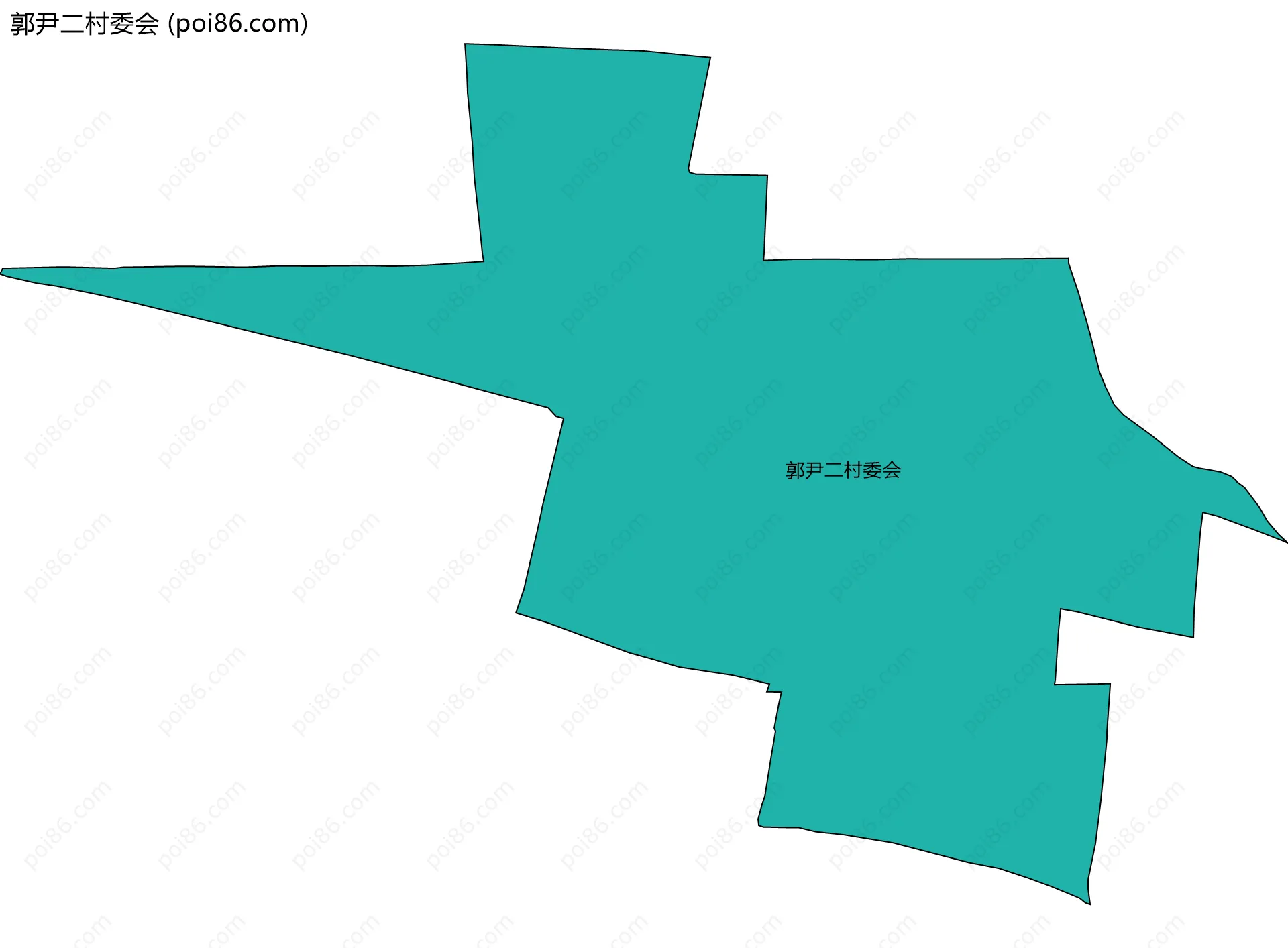 郭尹二村委会边界地图