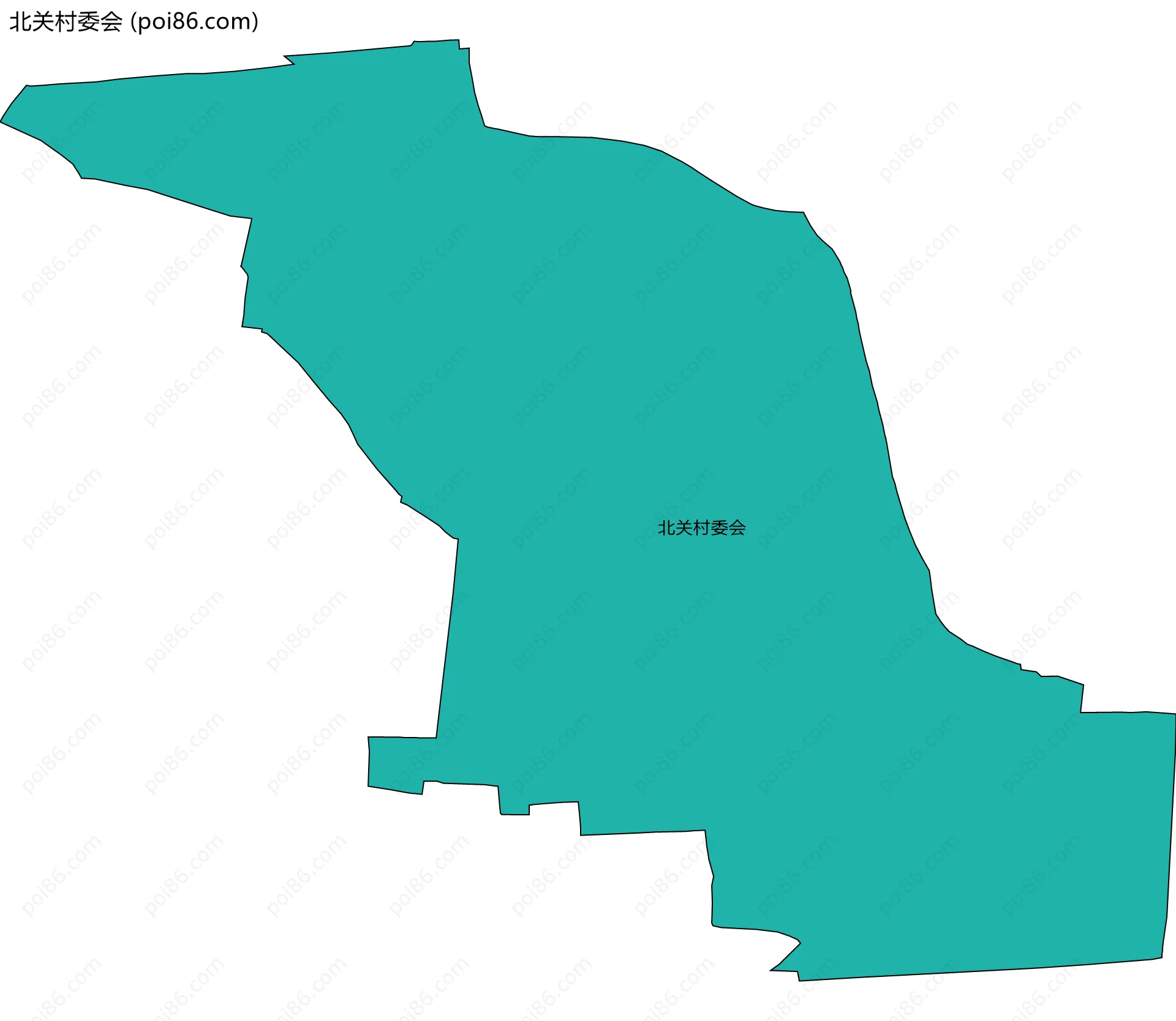 北关村委会边界地图