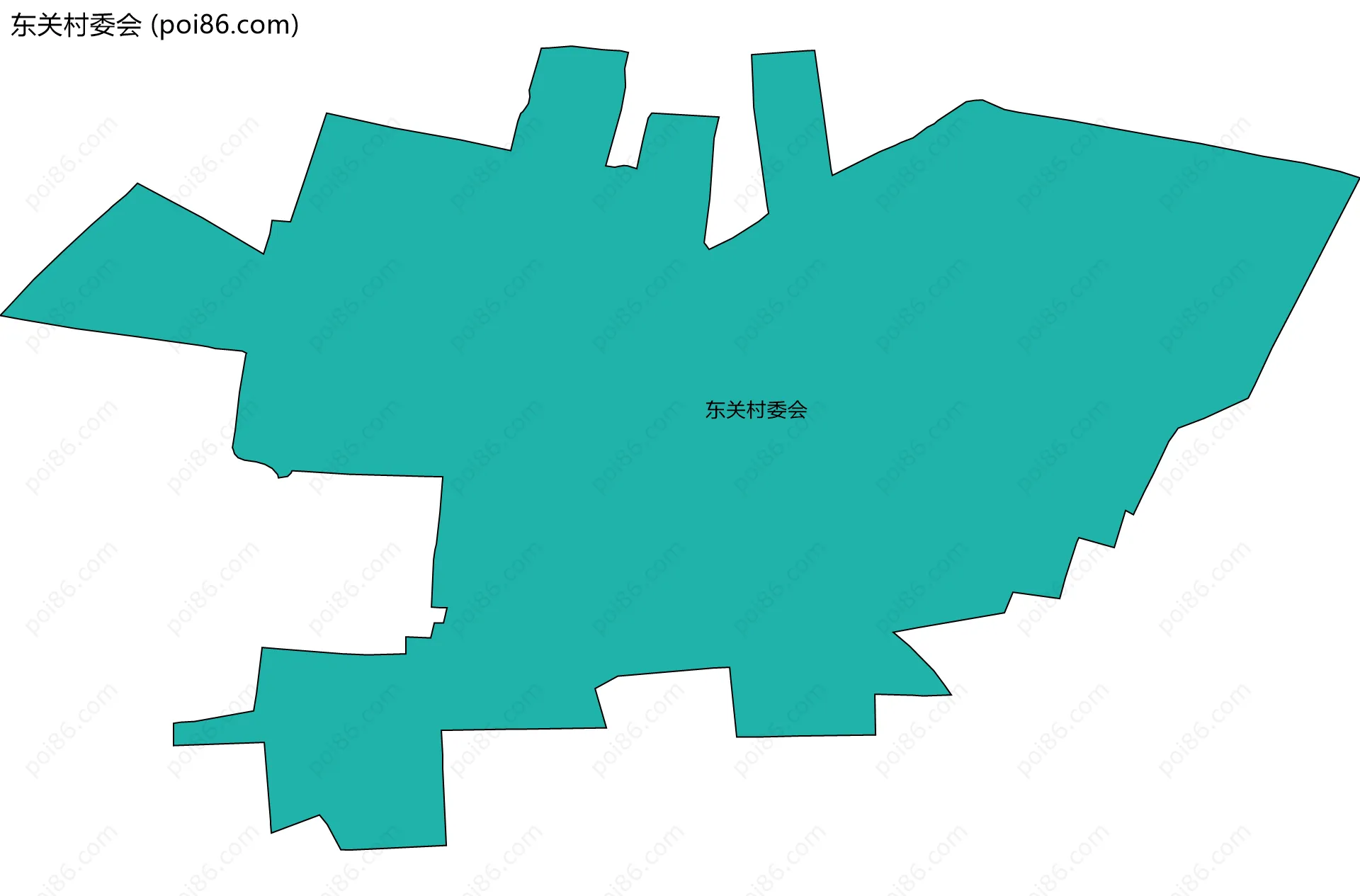 东关村委会边界地图