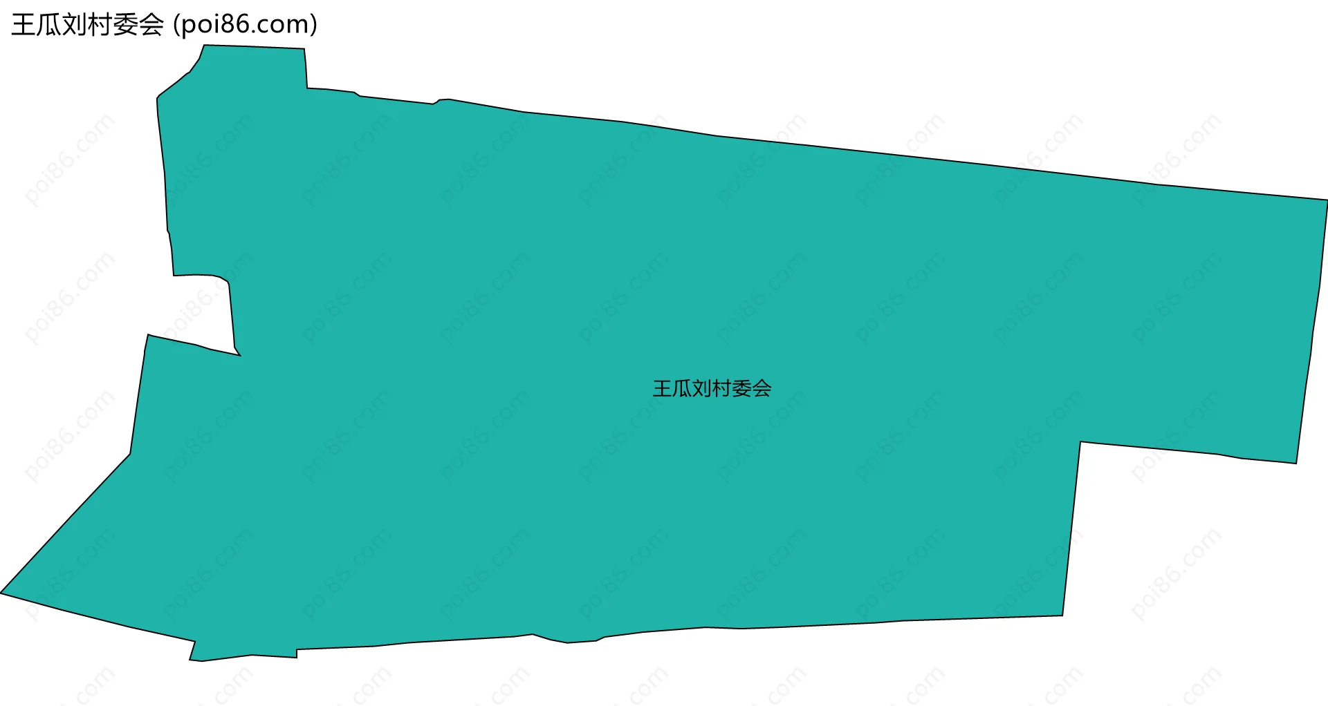 王瓜刘村委会边界地图