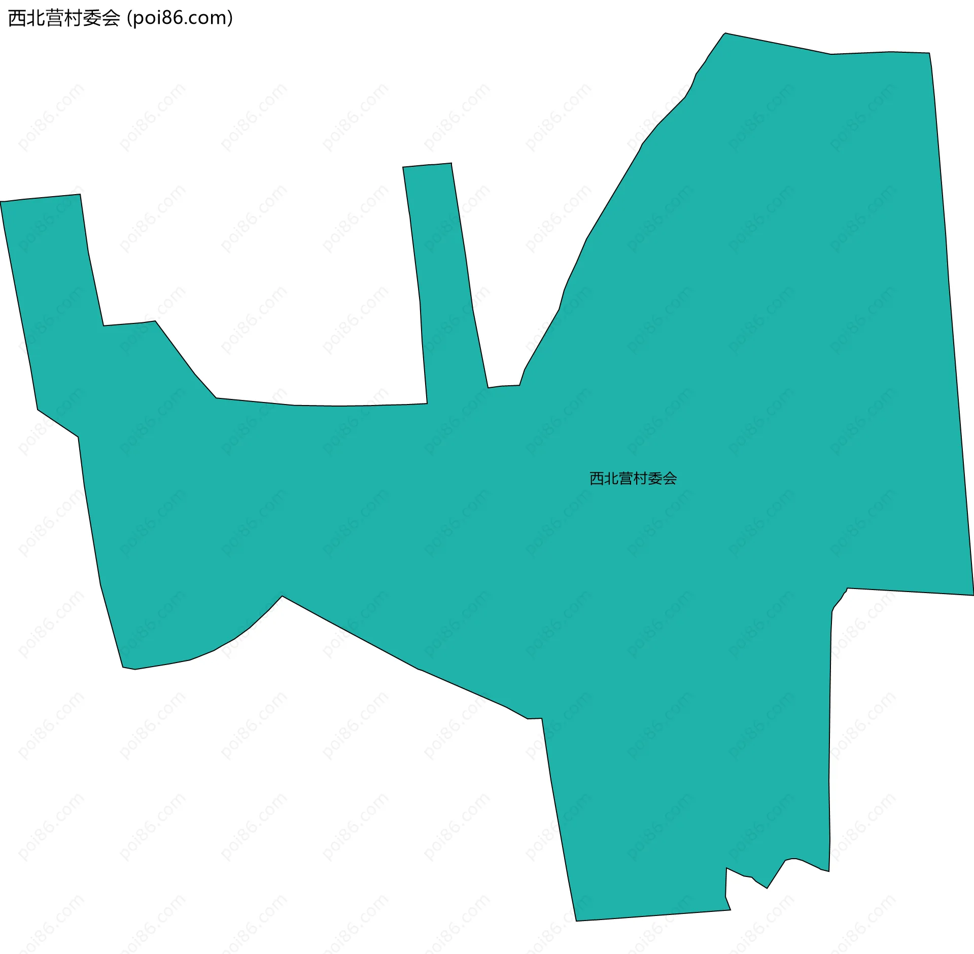 西北营村委会边界地图