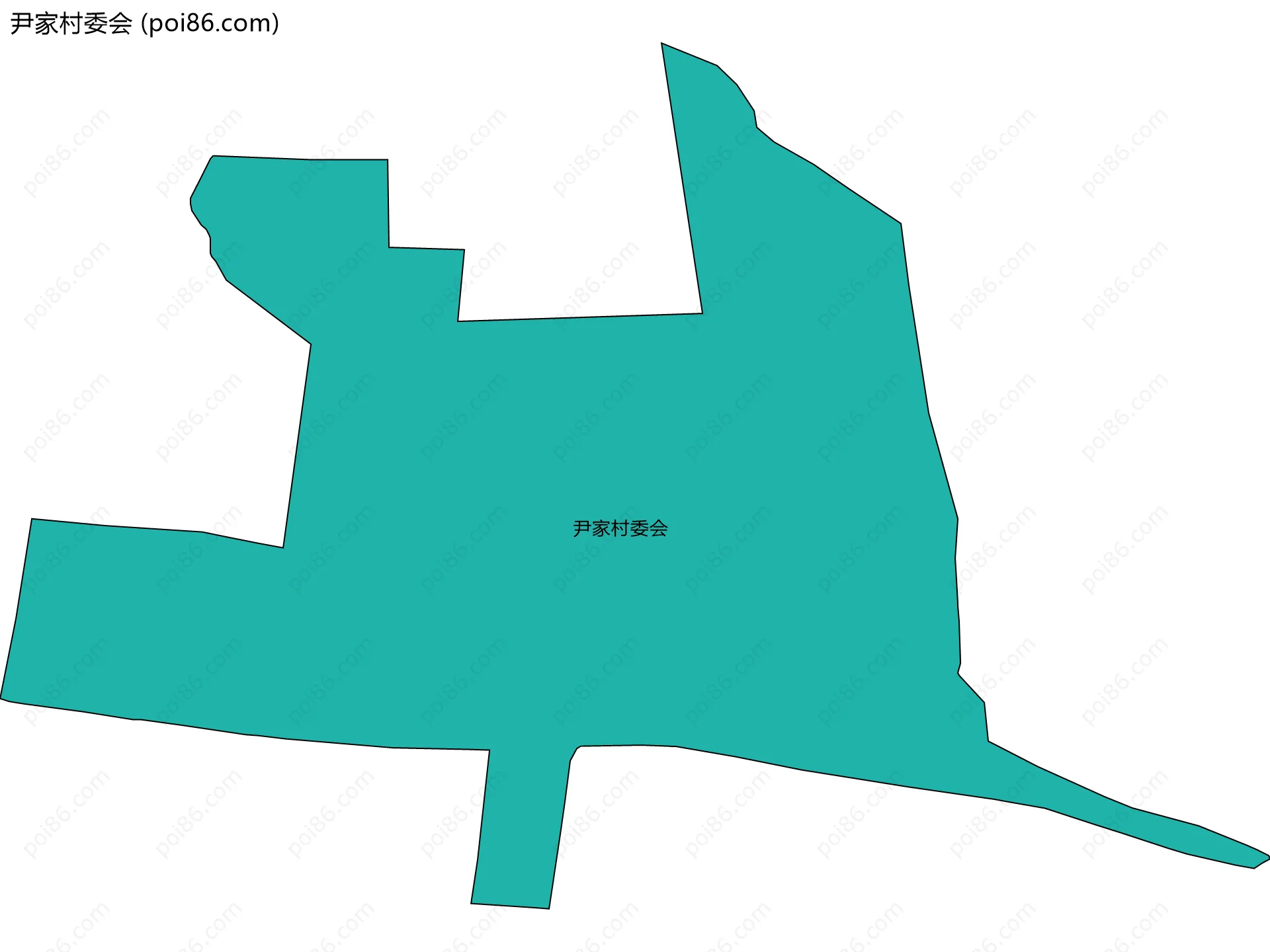 尹家村委会边界地图
