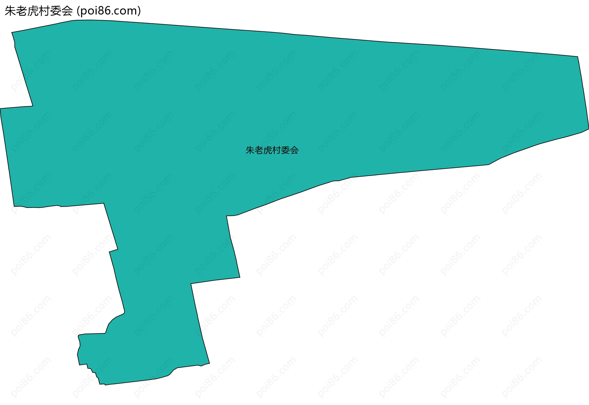朱老虎村委会边界地图