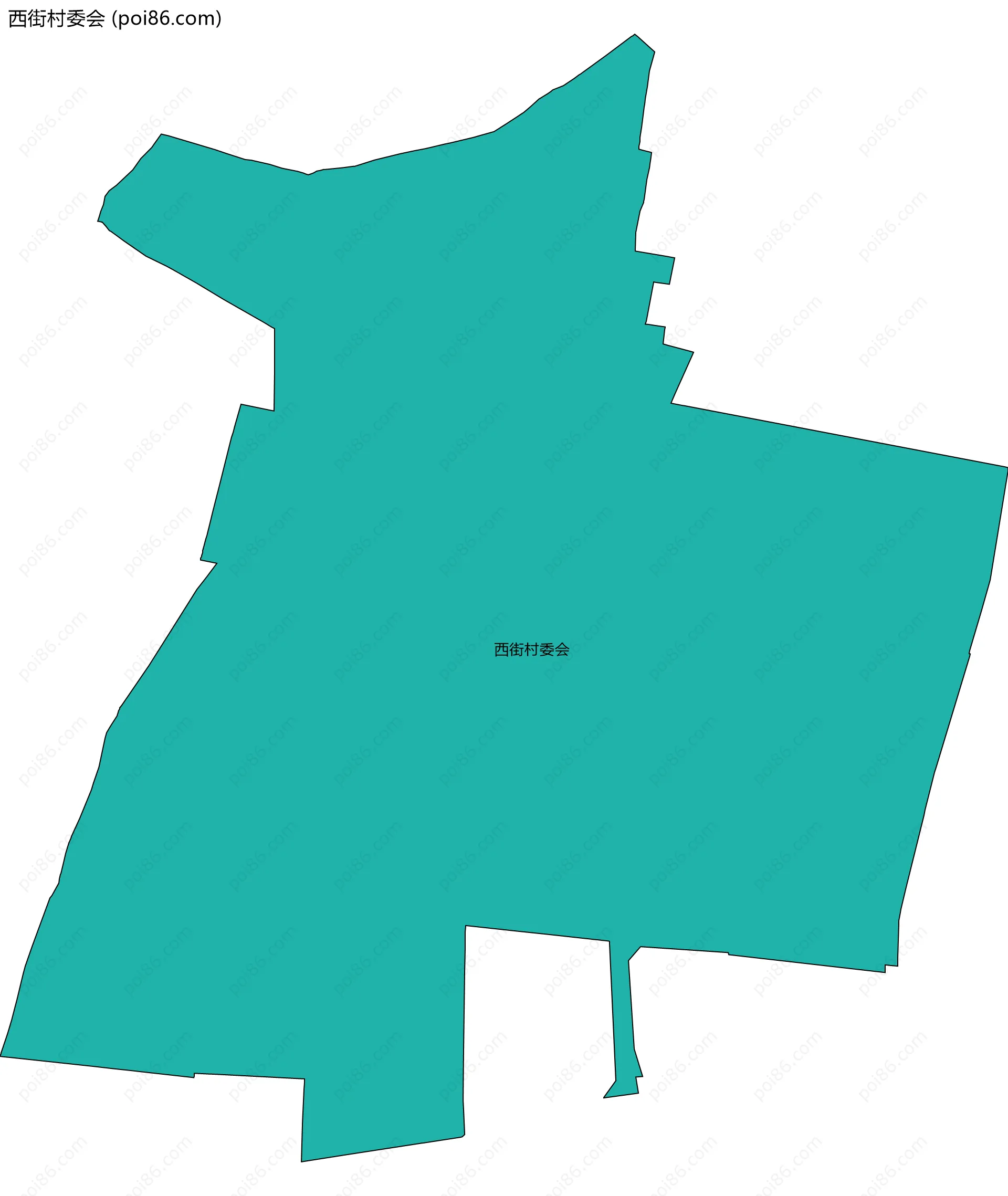 西街村委会边界地图