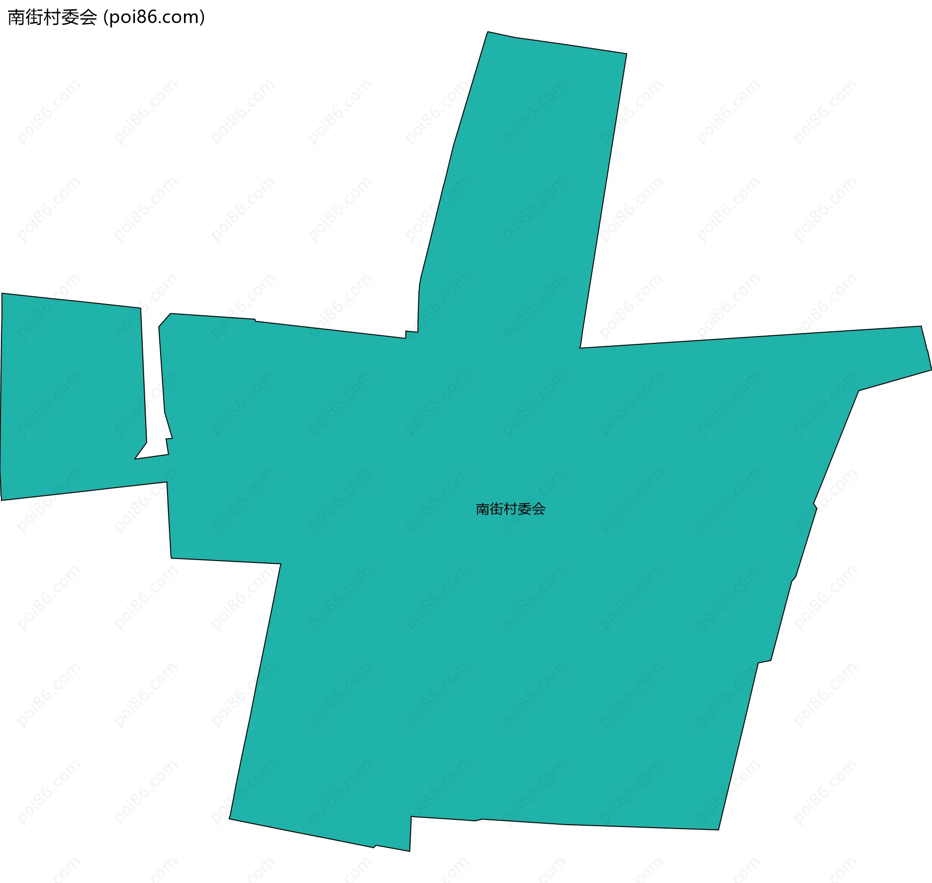 南街村委会边界地图
