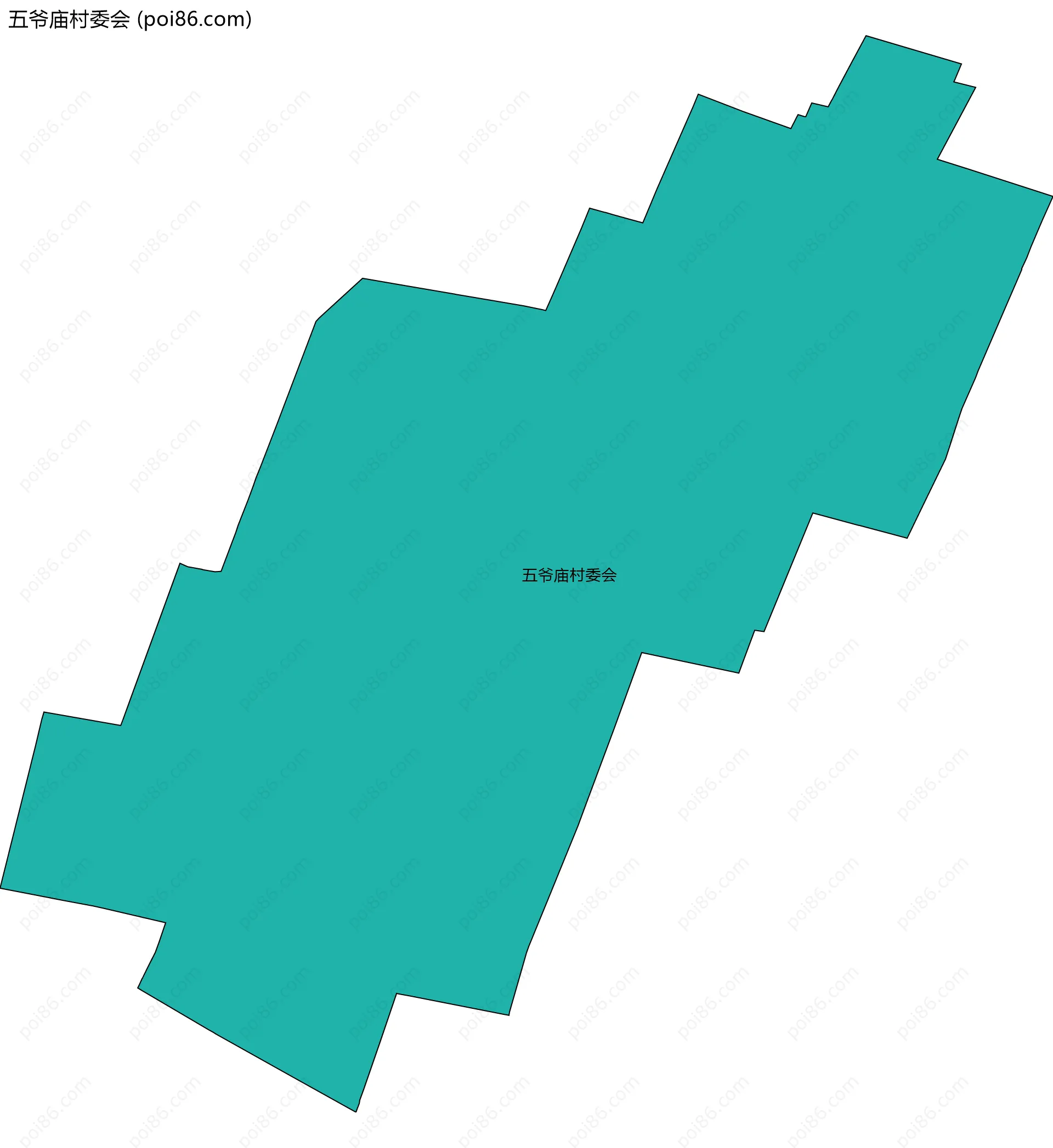 五爷庙村委会边界地图