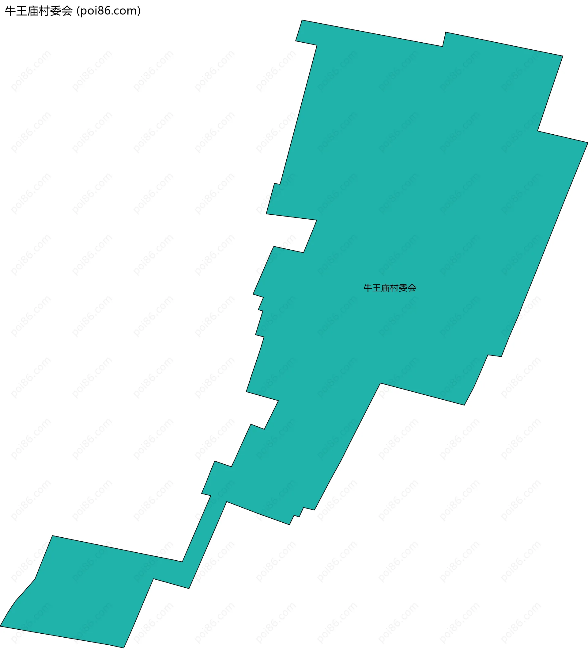 牛王庙村委会边界地图