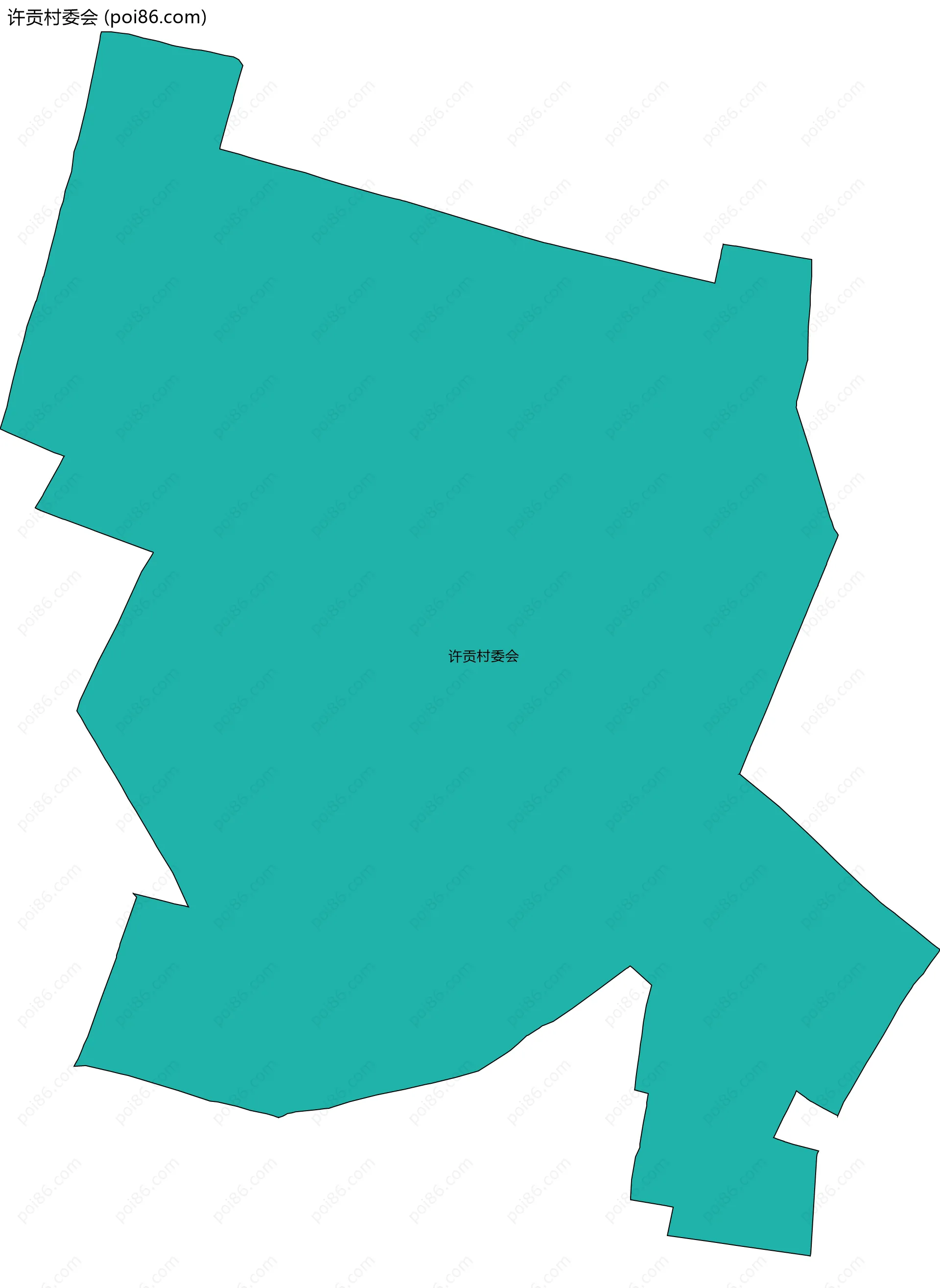 许贡村委会边界地图