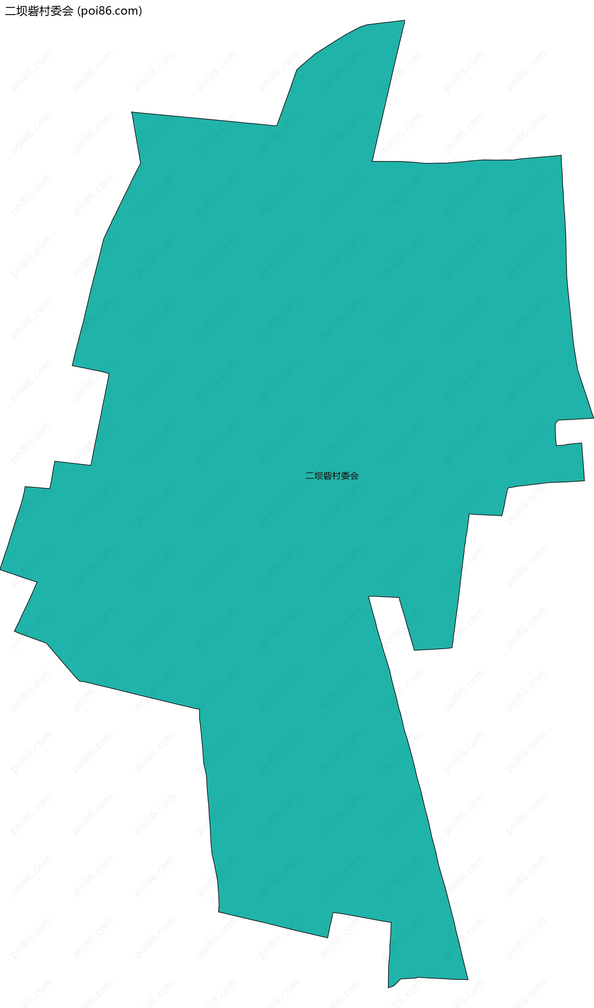 二坝砦村委会边界地图