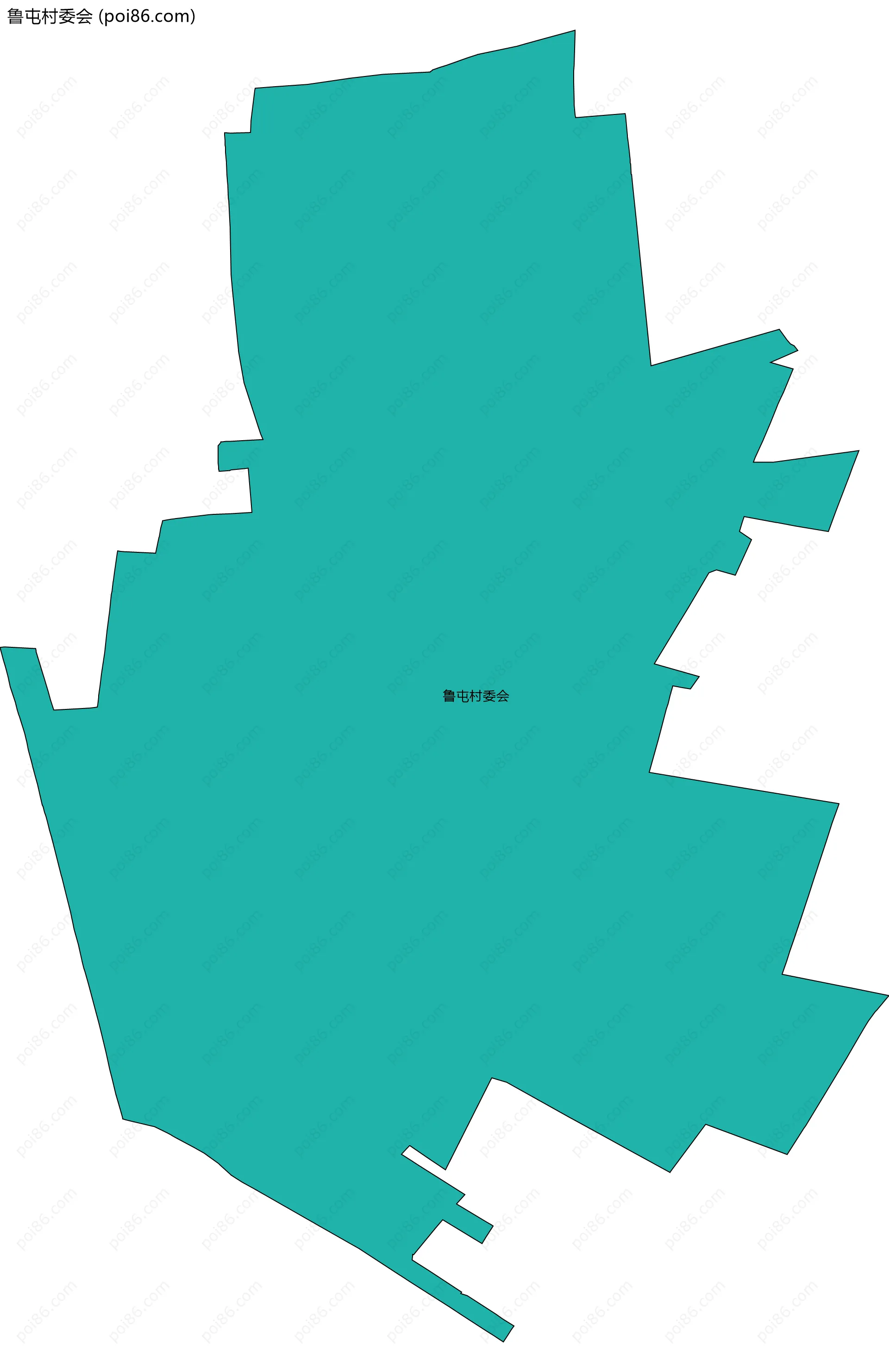 鲁屯村委会边界地图