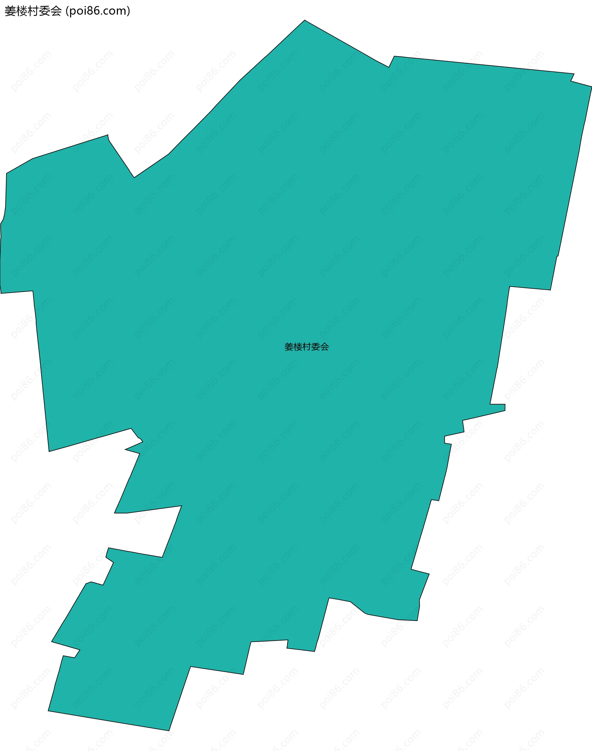 姜楼村委会边界地图