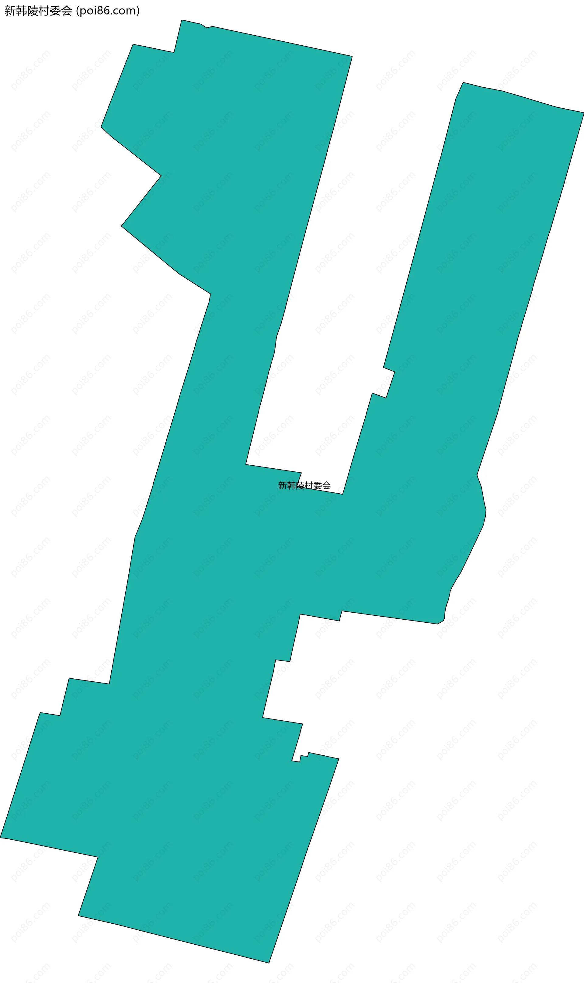 新韩陵村委会边界地图