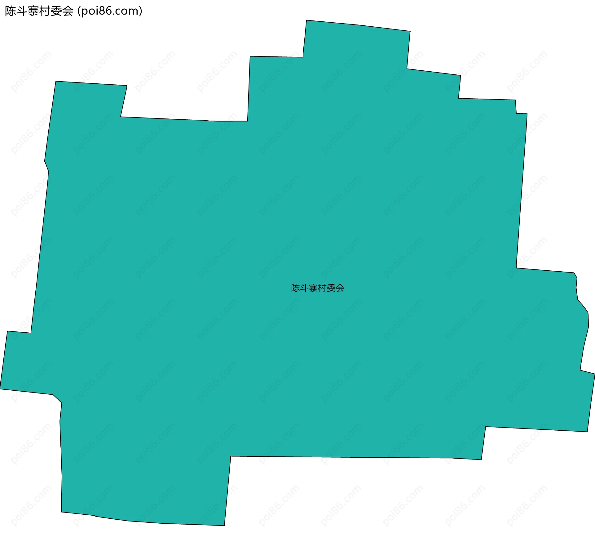 陈斗寨村委会边界地图