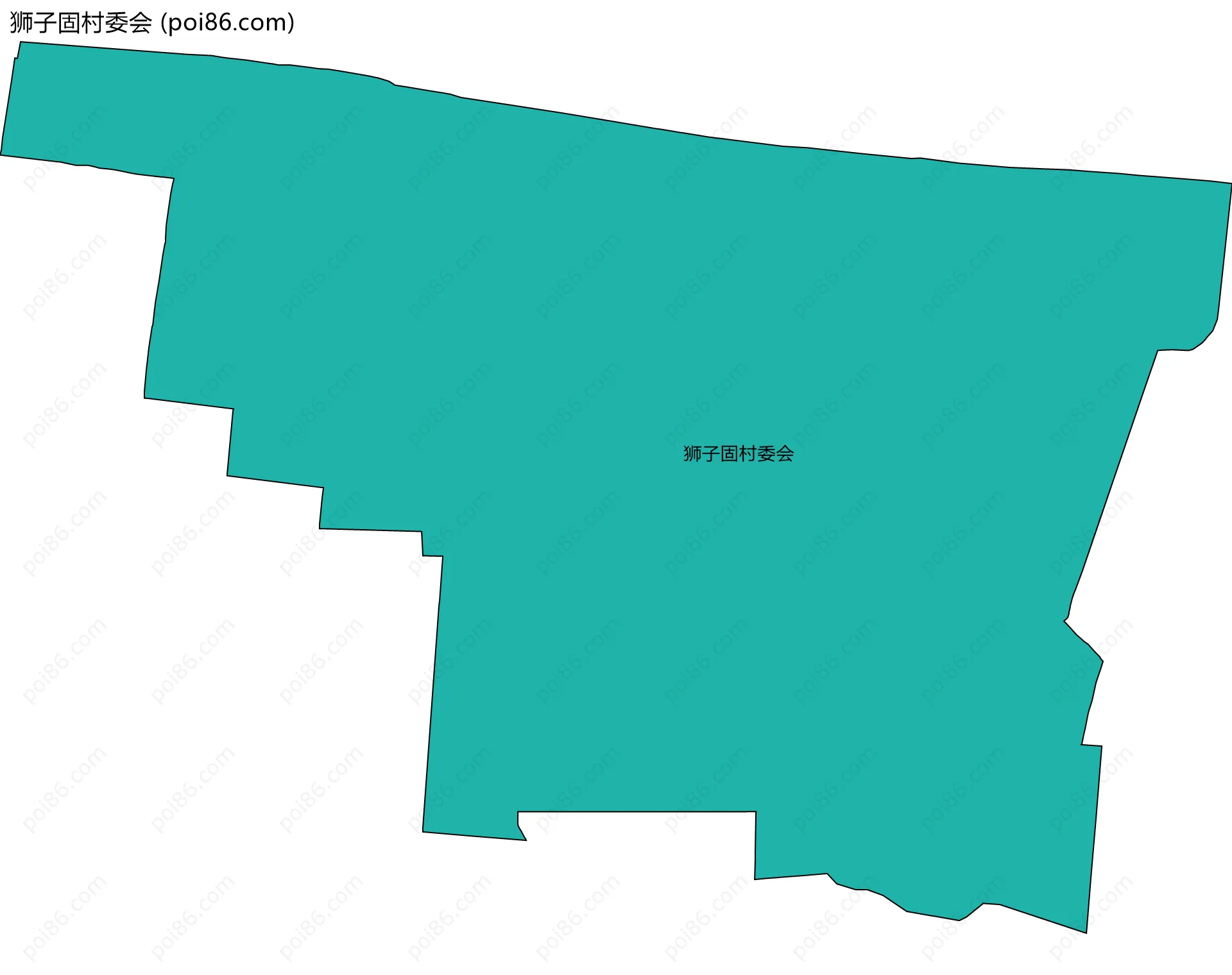 狮子固村委会边界地图