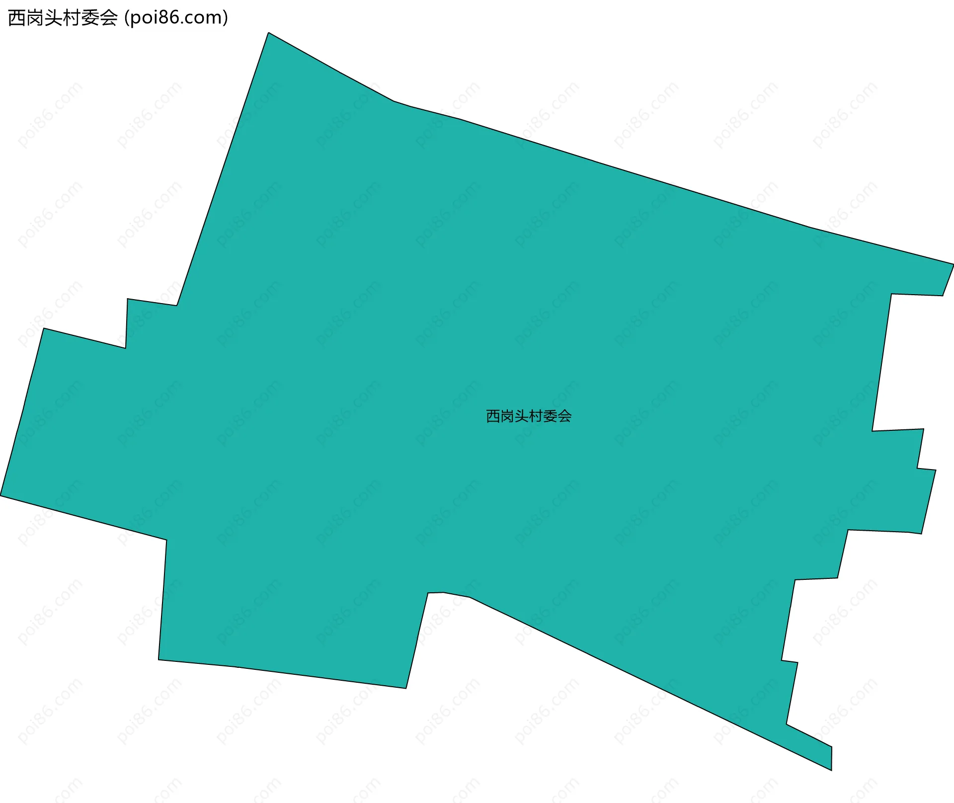 西岗头村委会边界地图