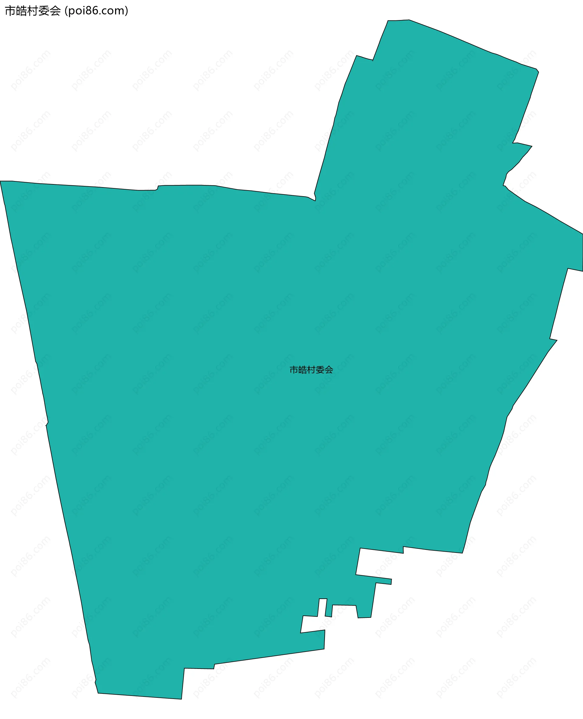 市皓村委会边界地图