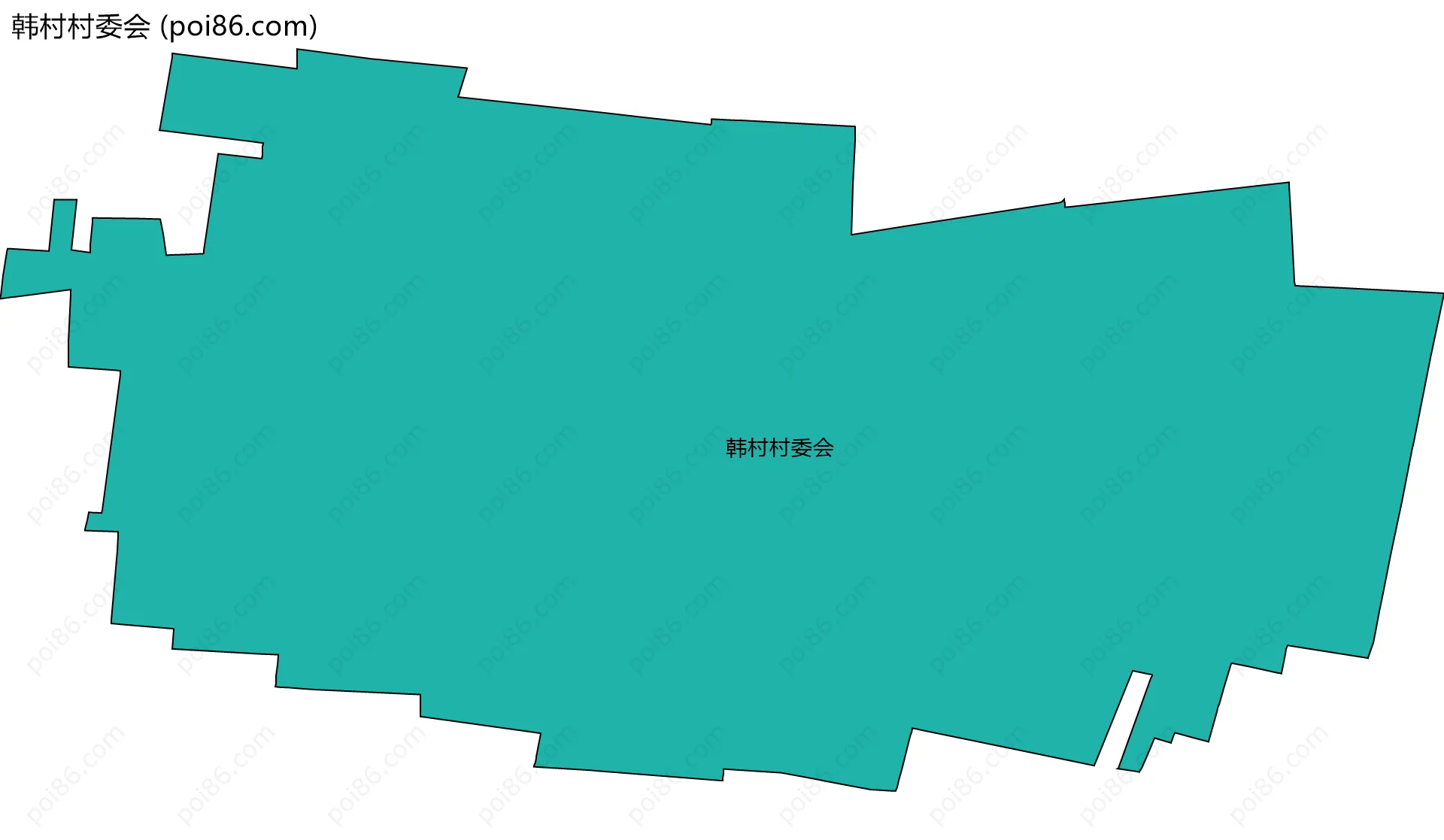 韩村村委会边界地图