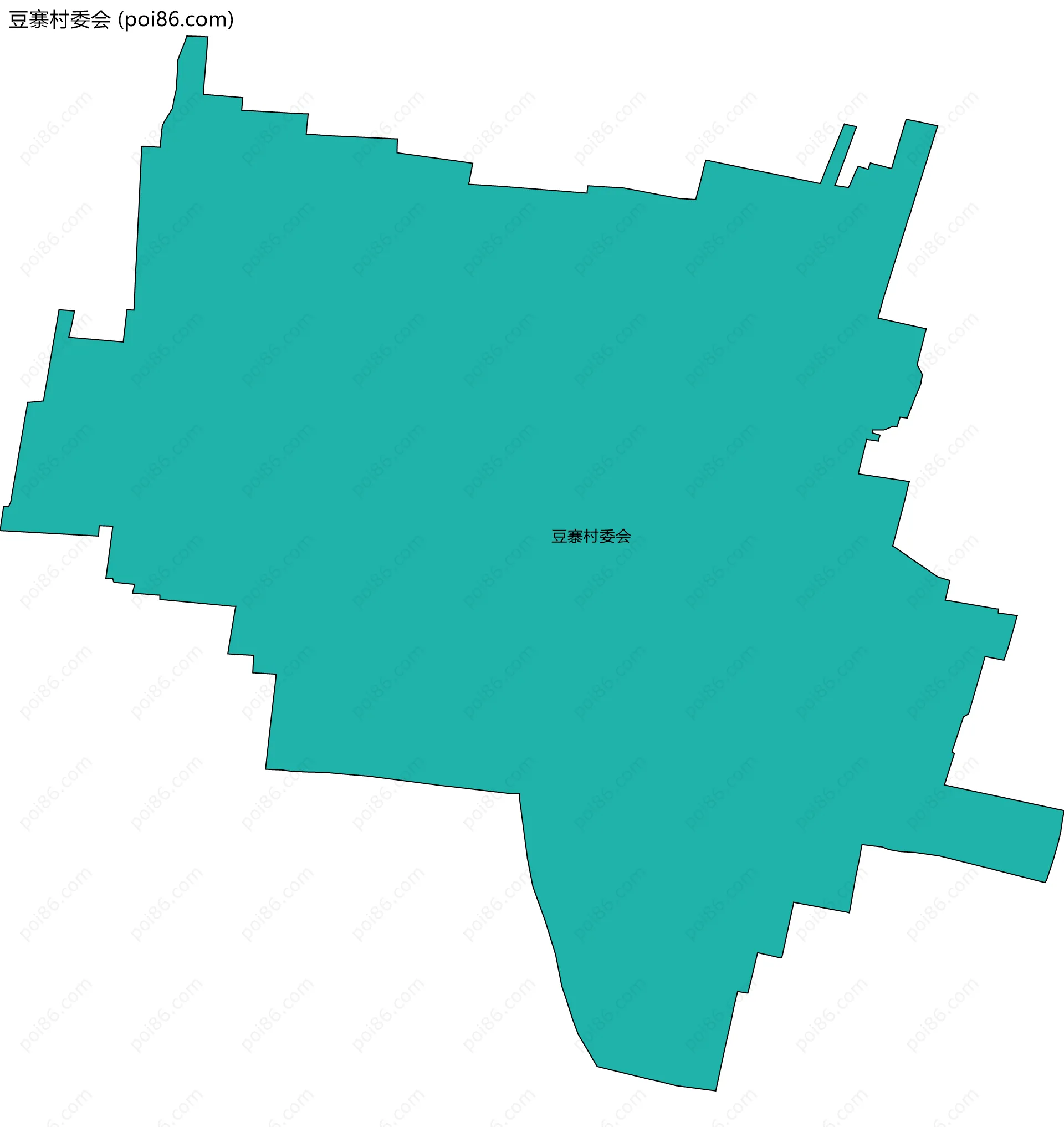 豆寨村委会边界地图