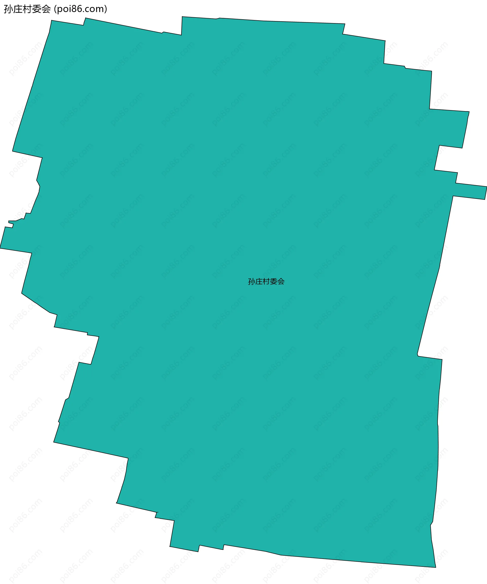 孙庄村委会边界地图