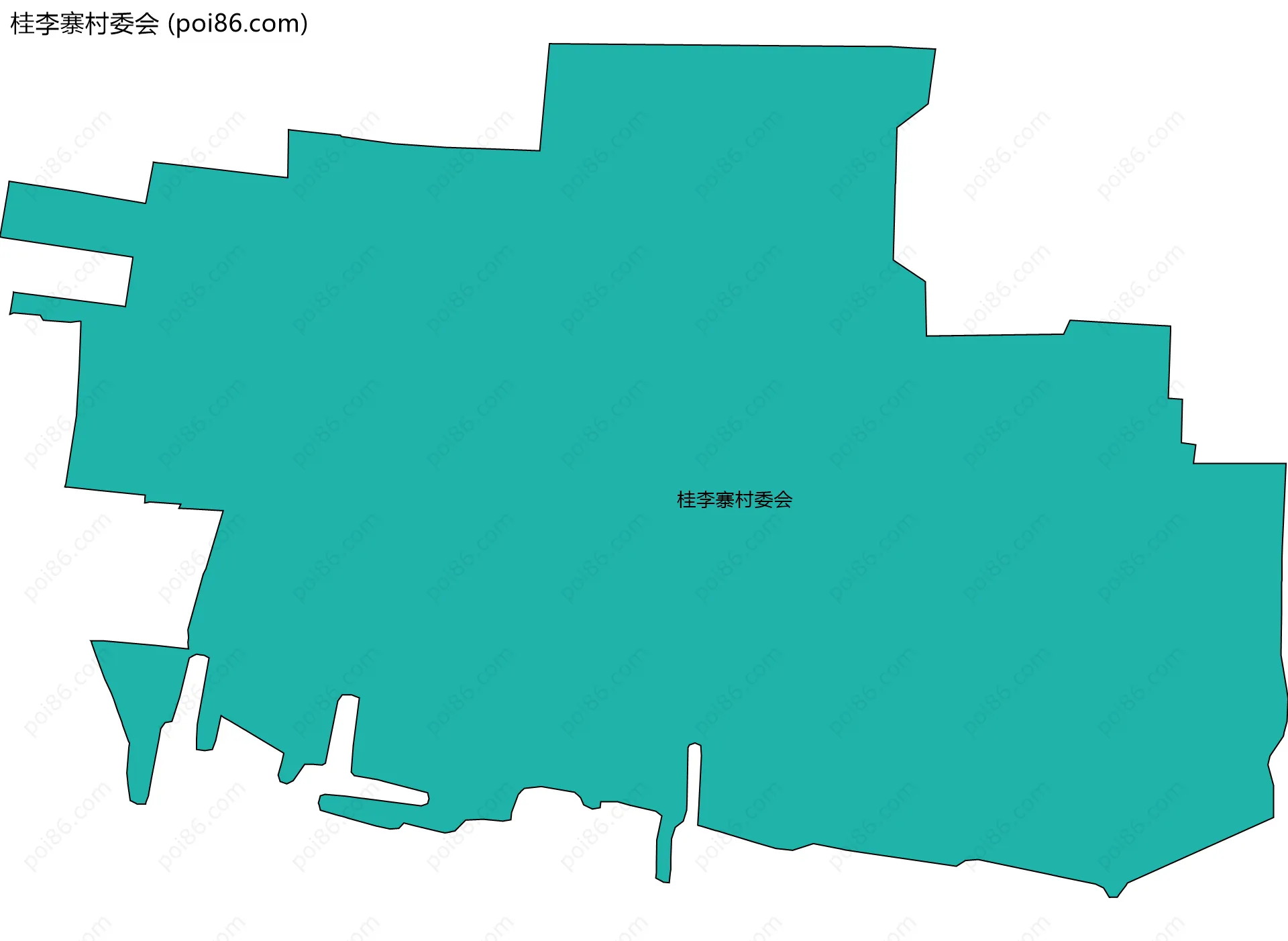 桂李寨村委会边界地图