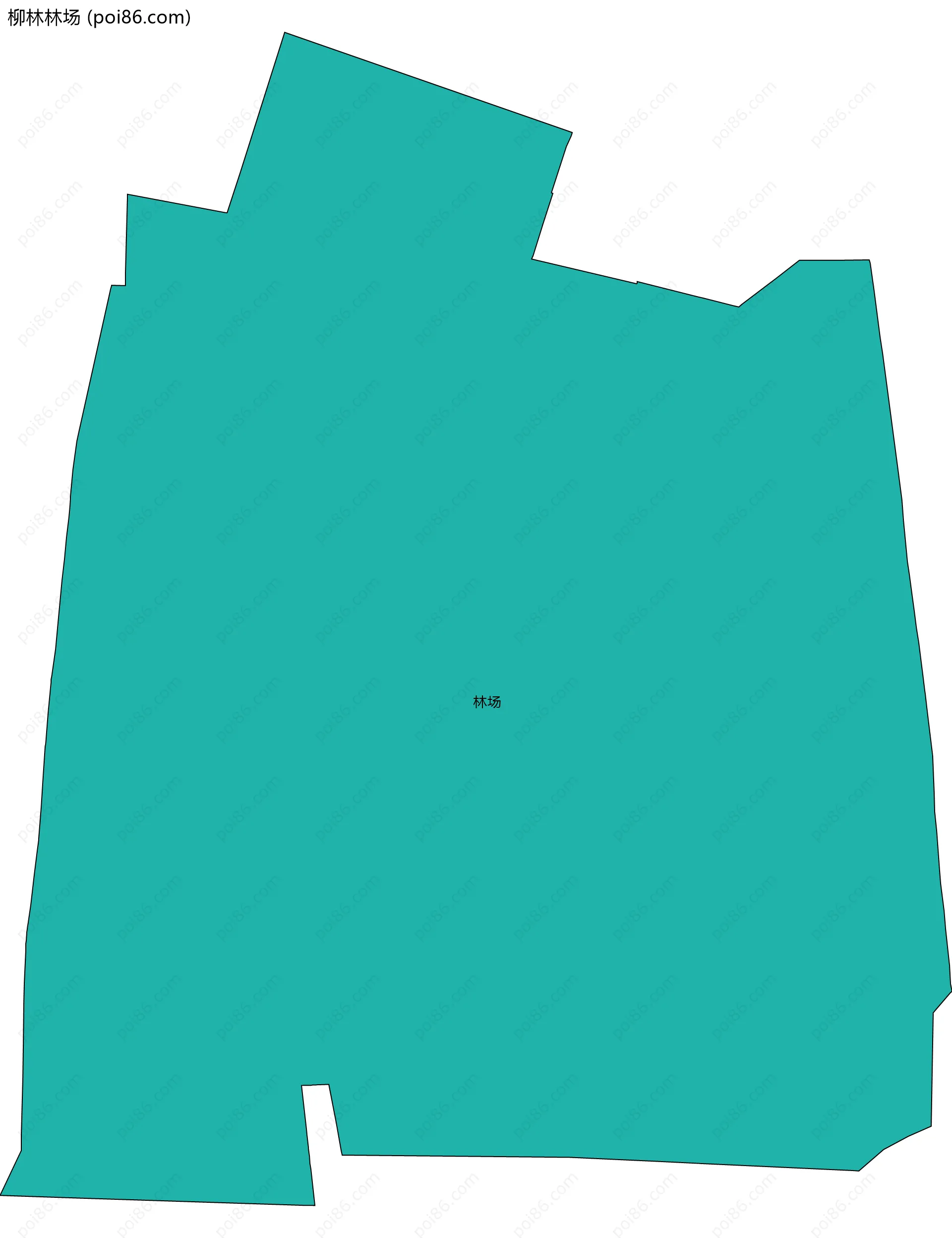 柳林林场边界地图(五级行政区划)