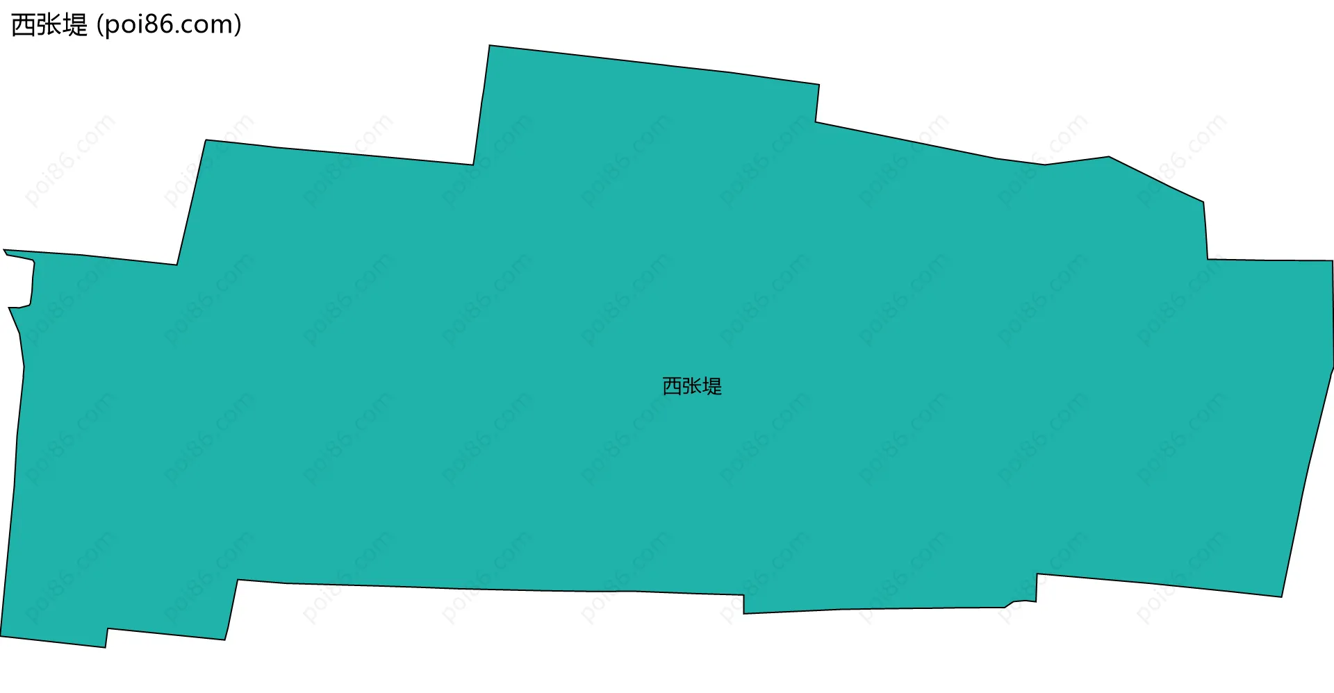 西张堤边界地图