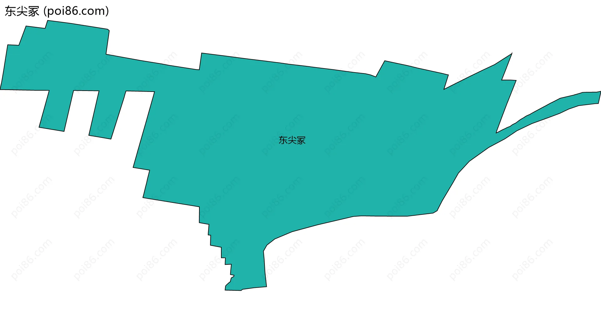 东尖冢边界地图