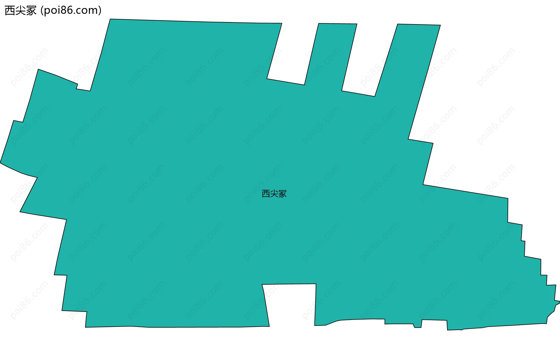 西尖冢边界地图