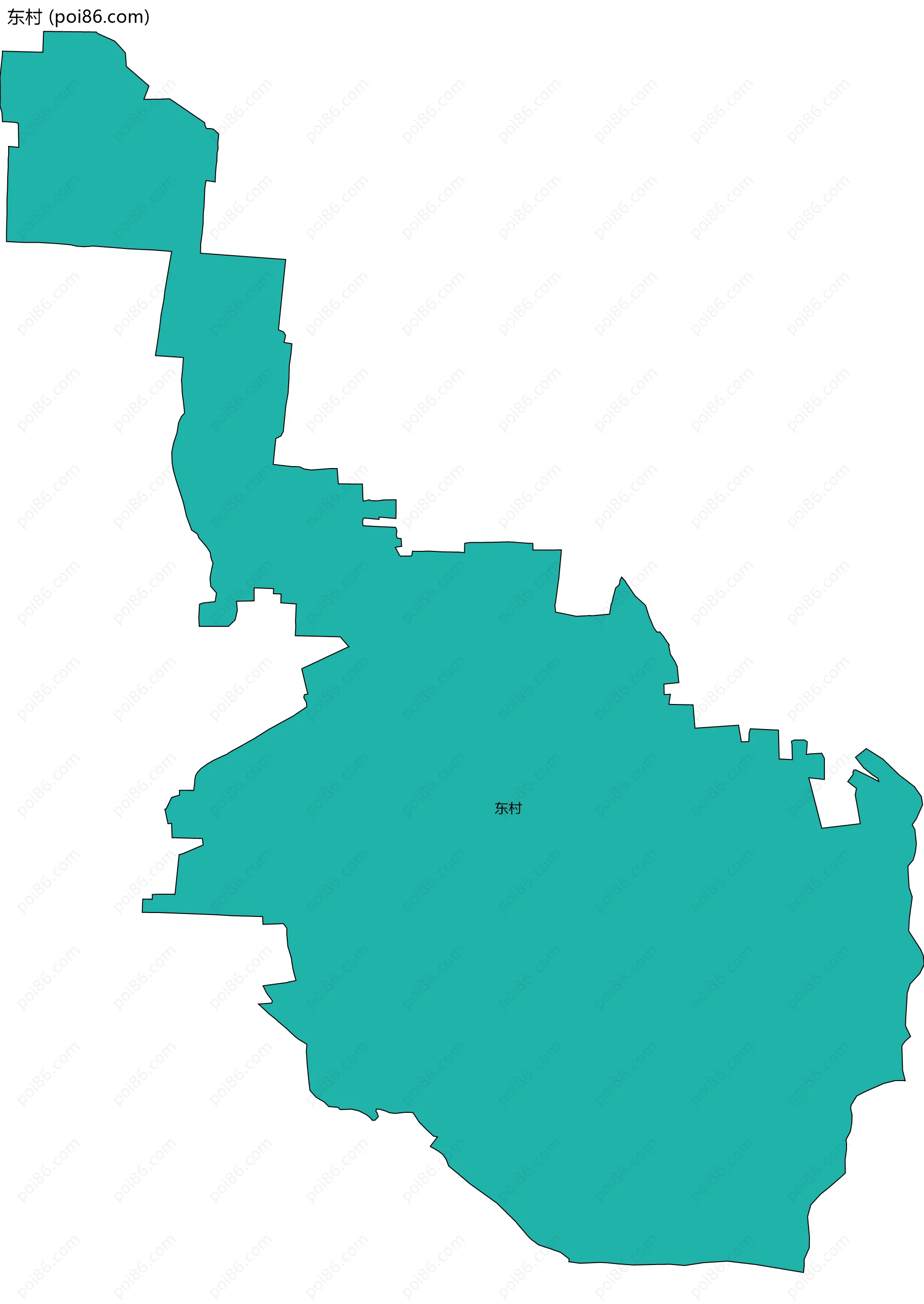 东村边界地图