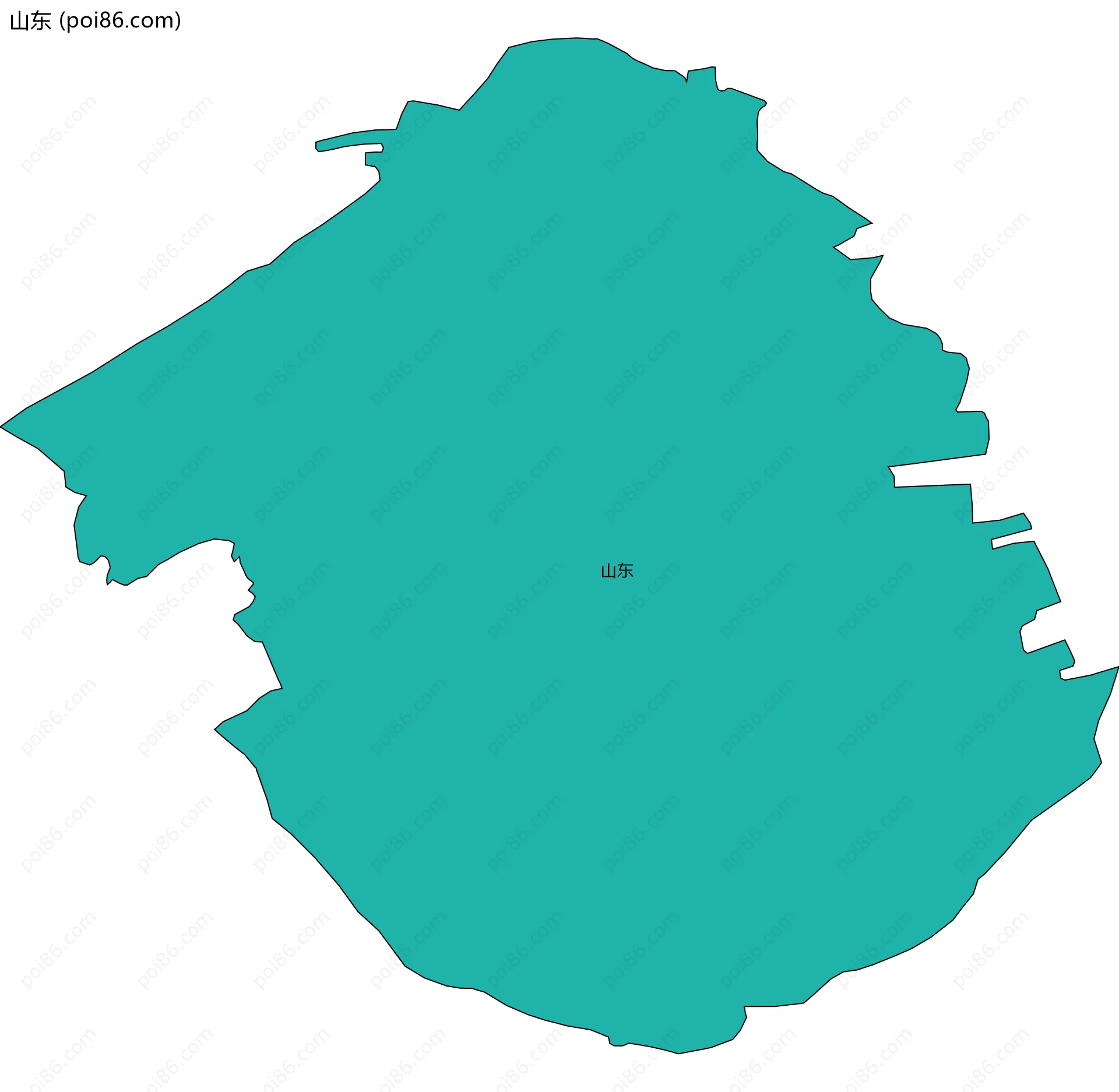 山东边界地图
