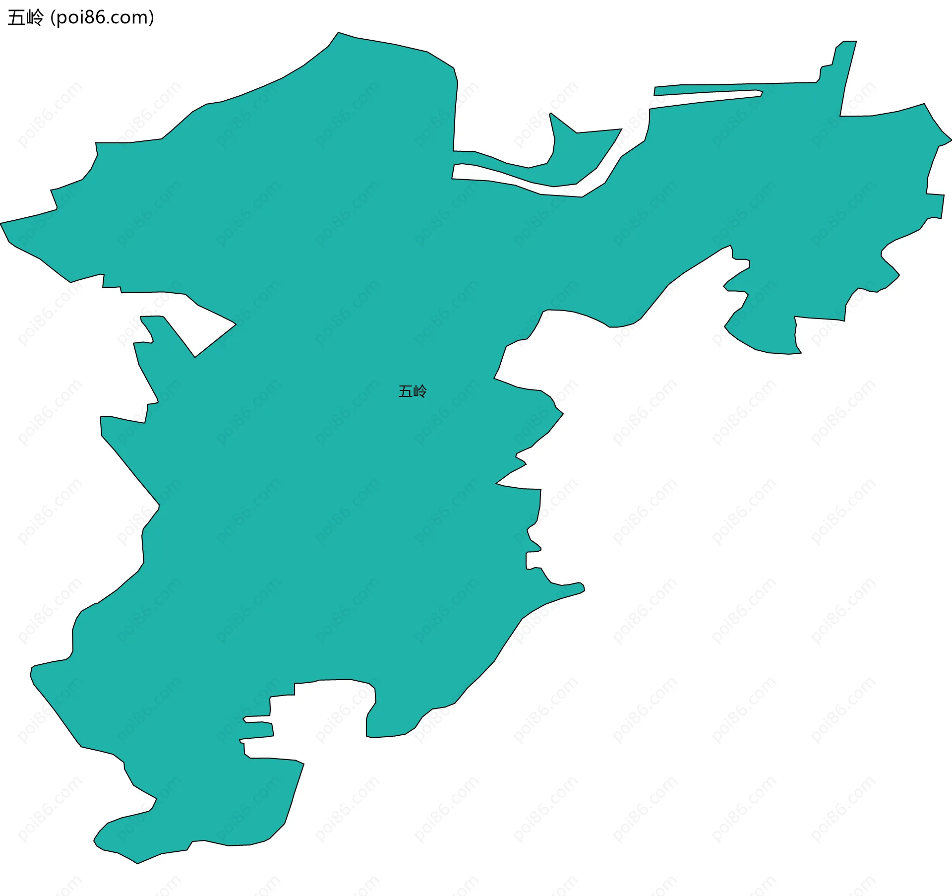 五岭边界地图