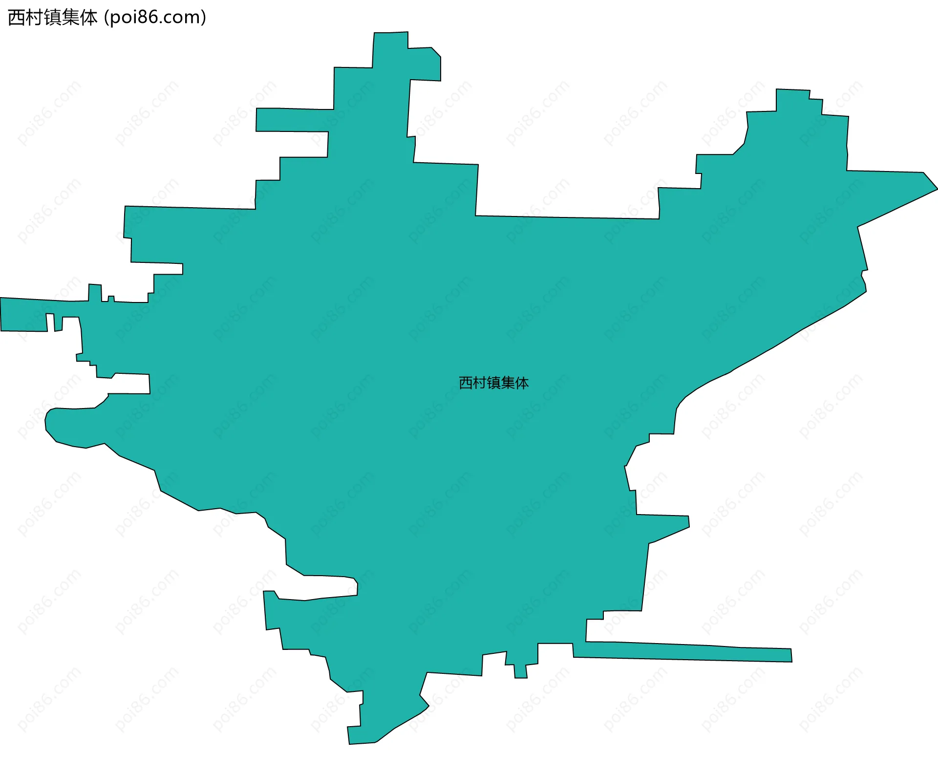 西村镇集体边界地图