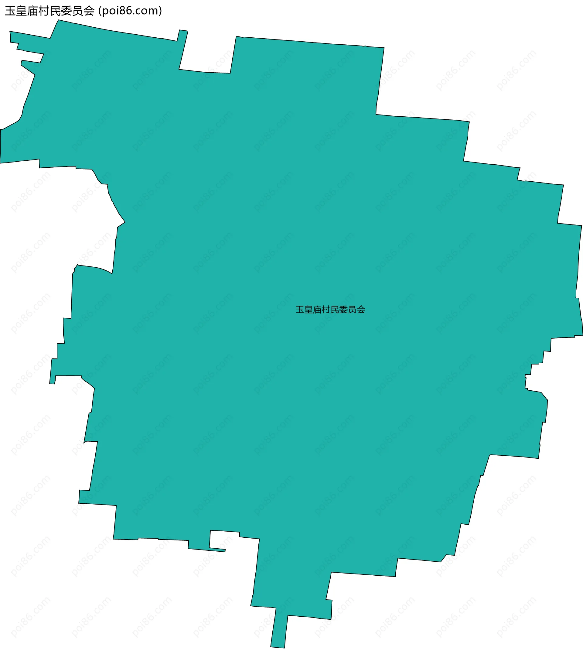 玉皇庙村民委员会边界地图