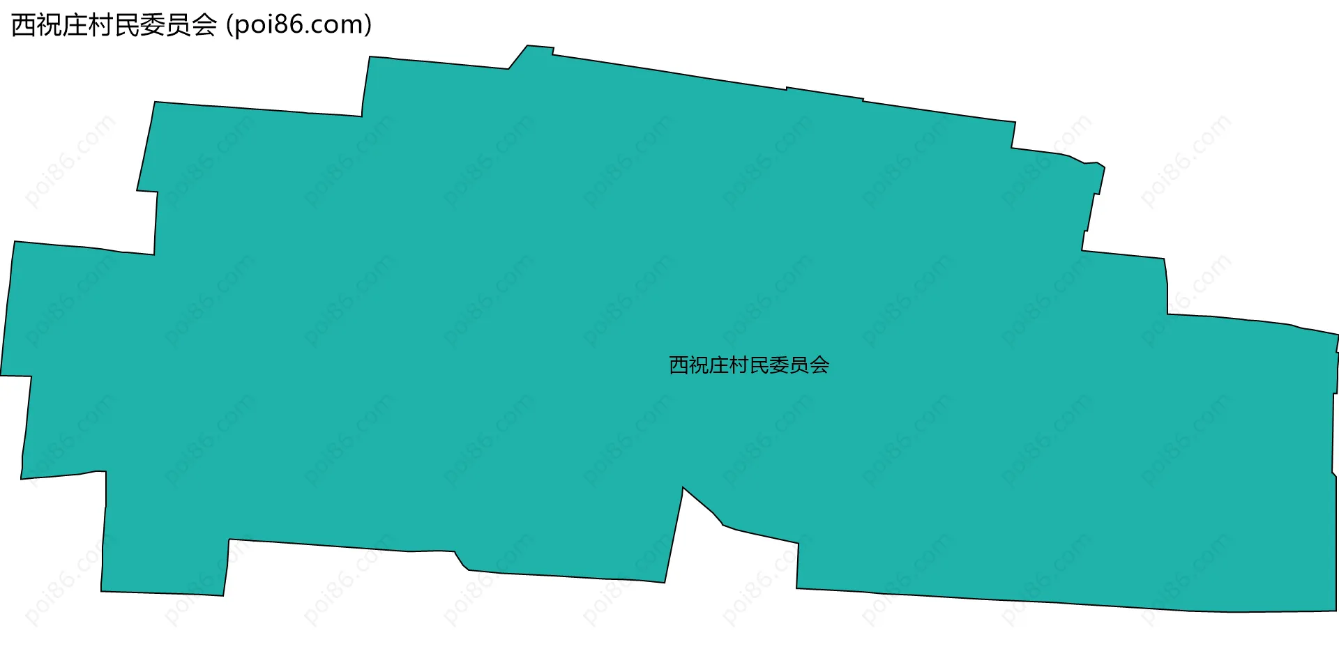 西祝庄村民委员会边界地图