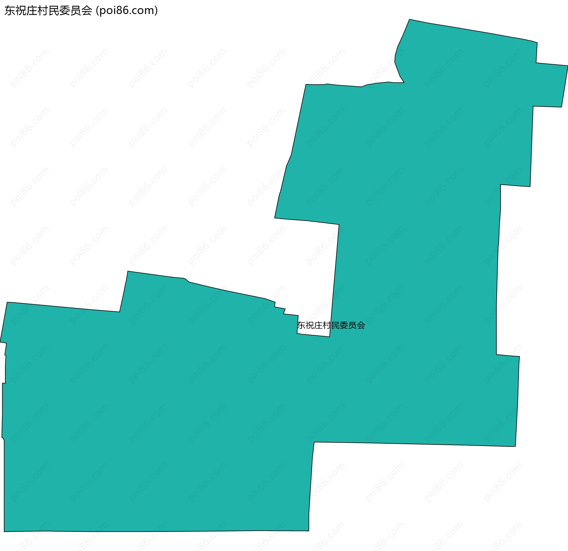 东祝庄村民委员会边界地图