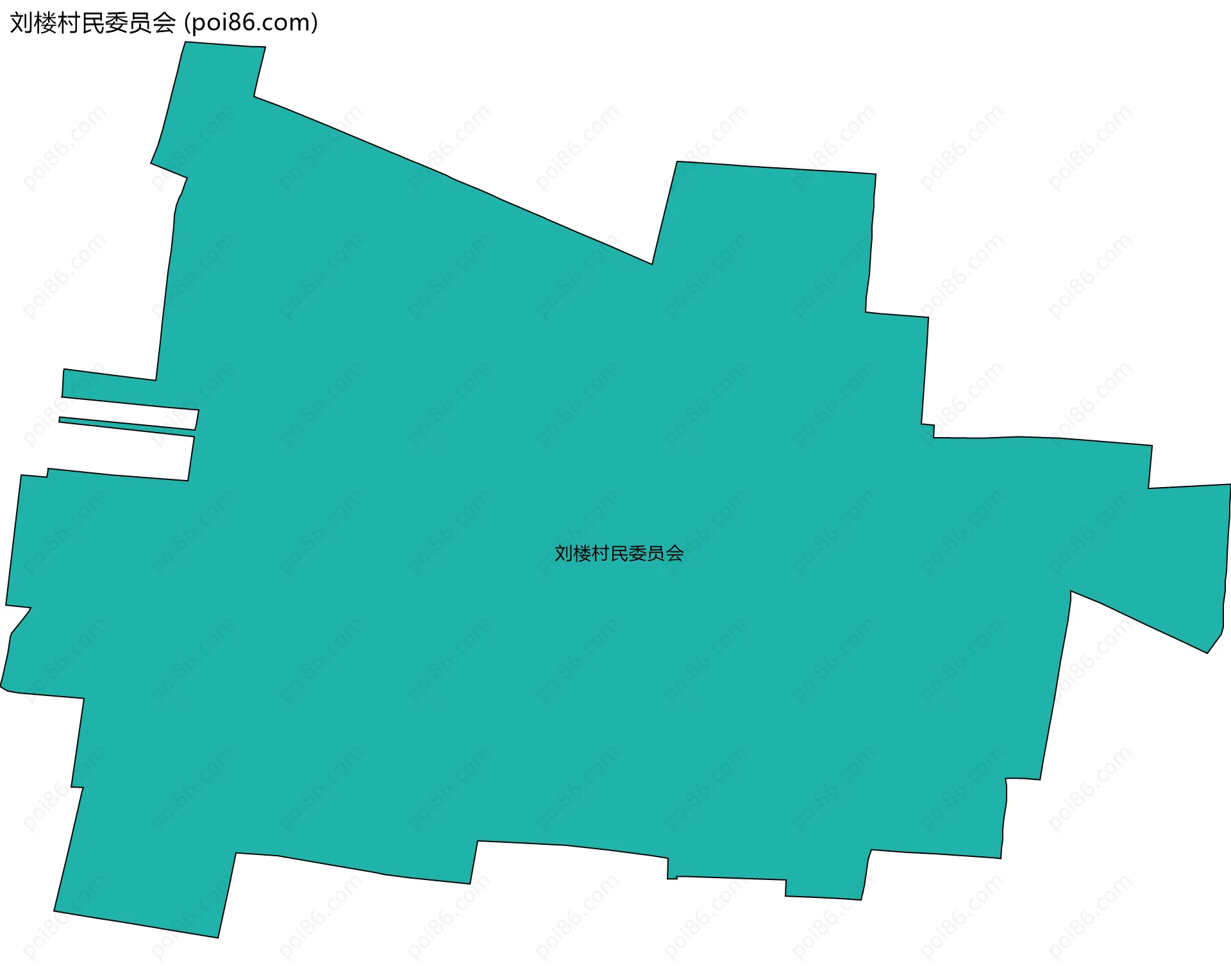 刘楼村民委员会边界地图
