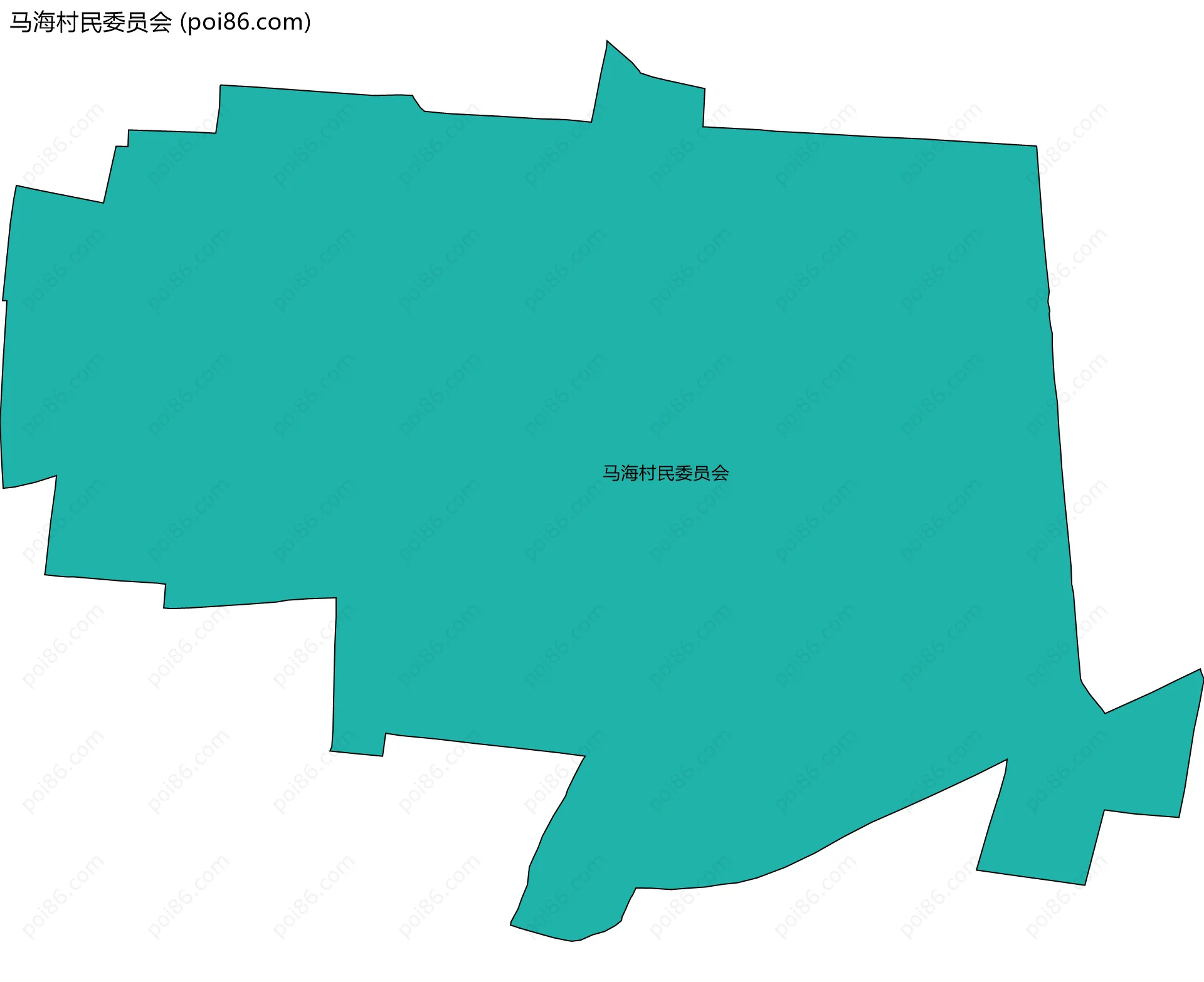 马海村民委员会边界地图