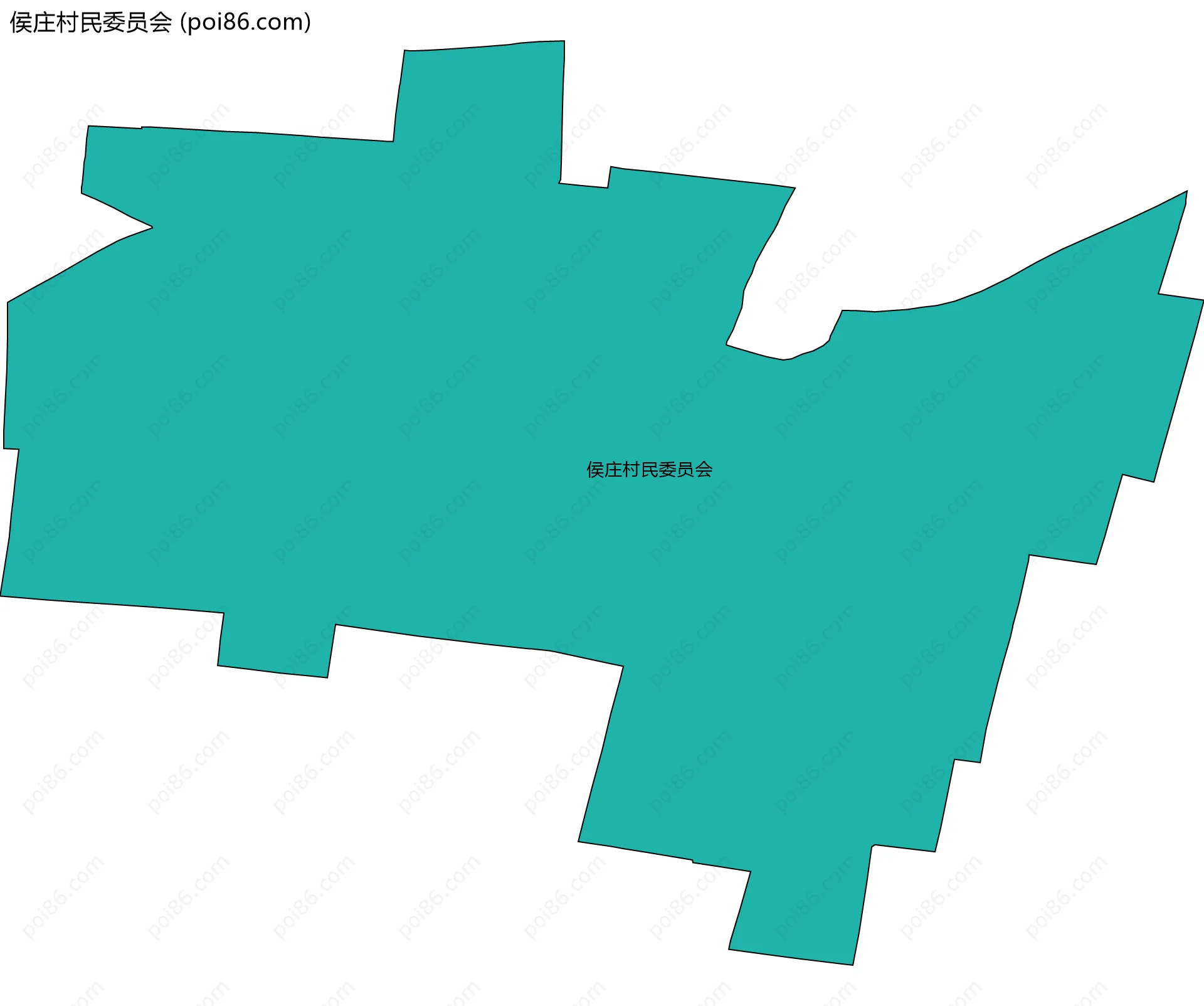 侯庄村民委员会边界地图
