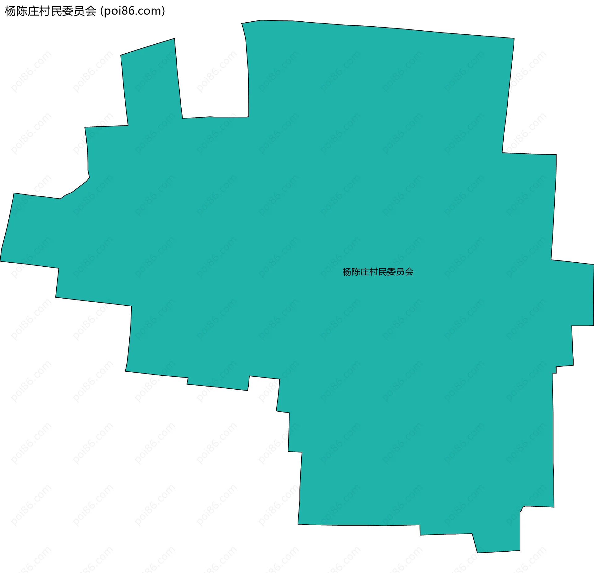 杨陈庄村民委员会边界地图