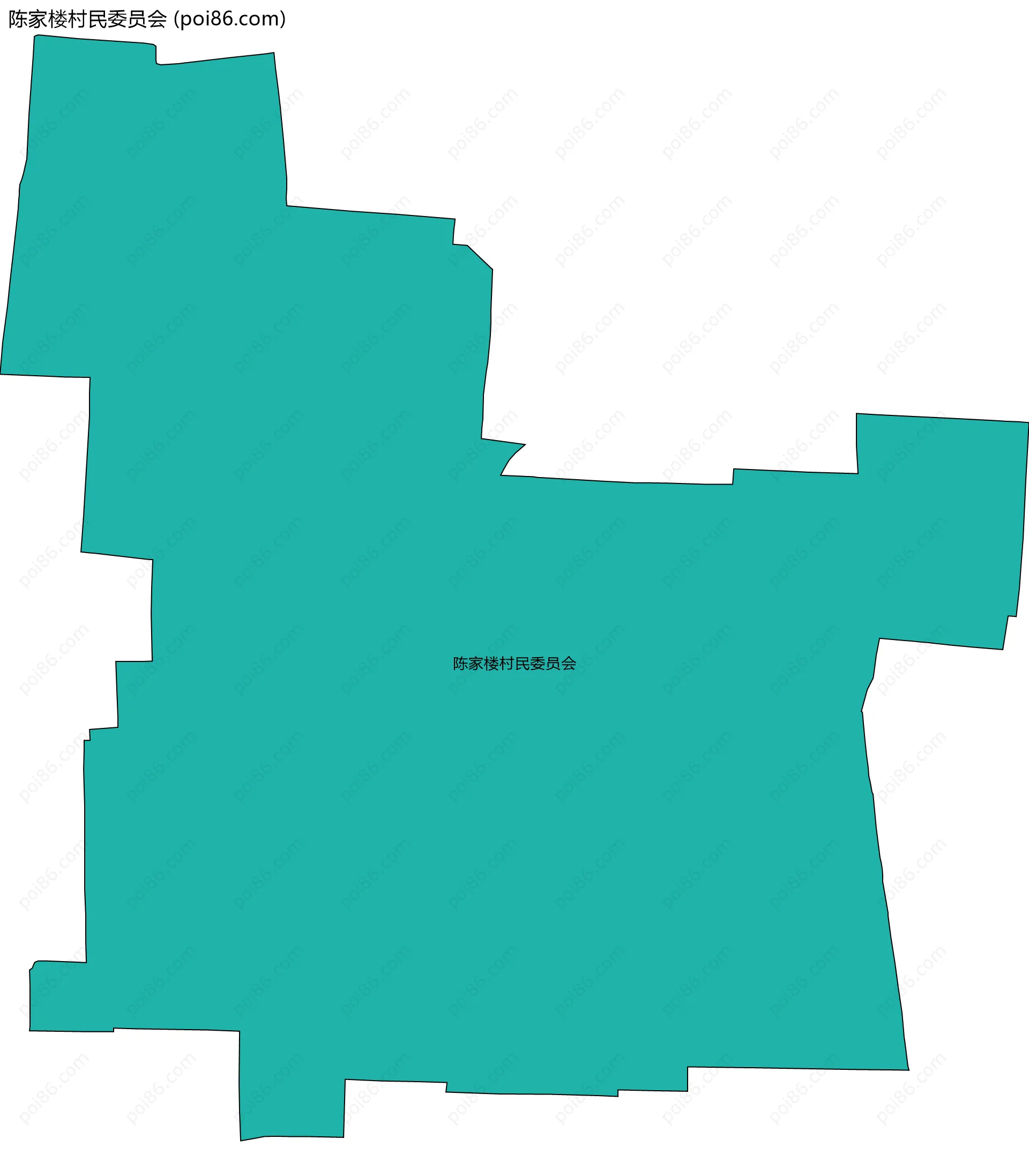 陈家楼村民委员会边界地图